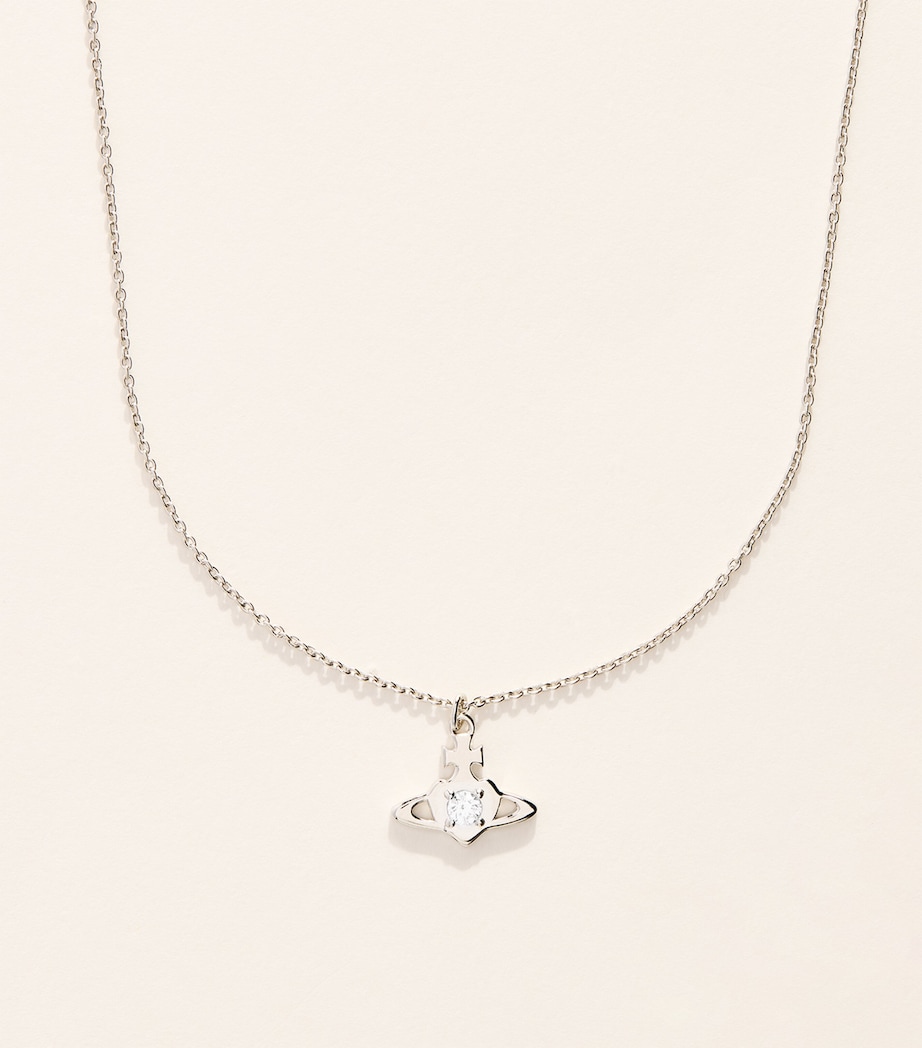 Vivienne Westwood Noella Pendant Necklace Platinum / White Cz Image 1