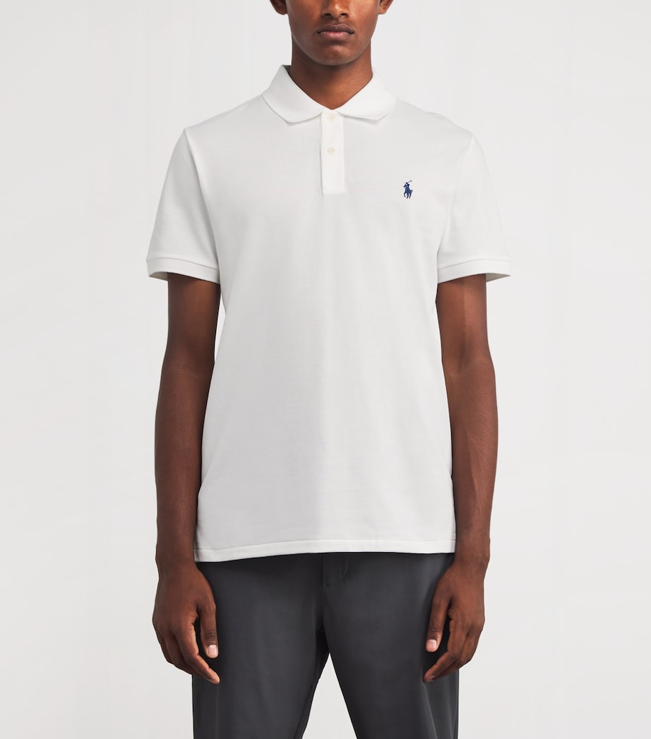 Stretch-Cotton Performance Tailored Polo Shirt CERAMIC WHITE Image 3