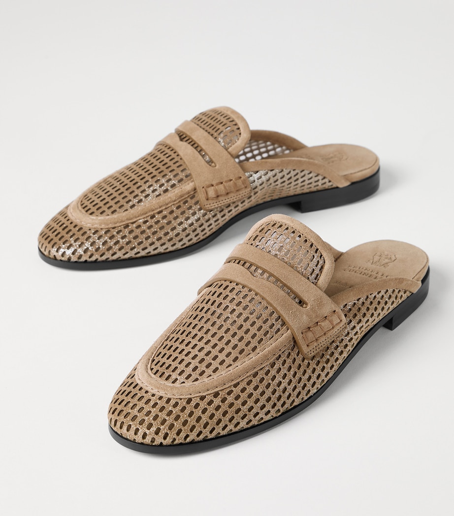 Leather Perforated Slippers C2767 Image 6