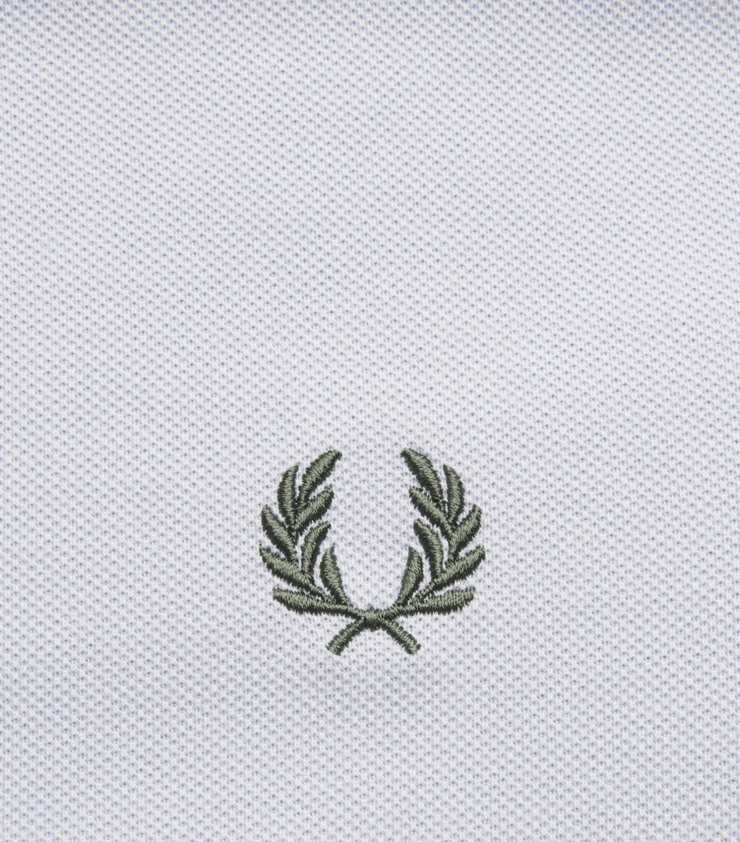 Fred Perry Mens Cotton Twin Tipped Polo Shirt Dusky Blue/ecru Image 6