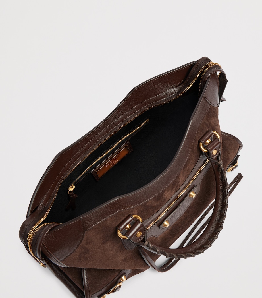 Balenciaga Medium Suede Le City Top-Handle Bag Image 7