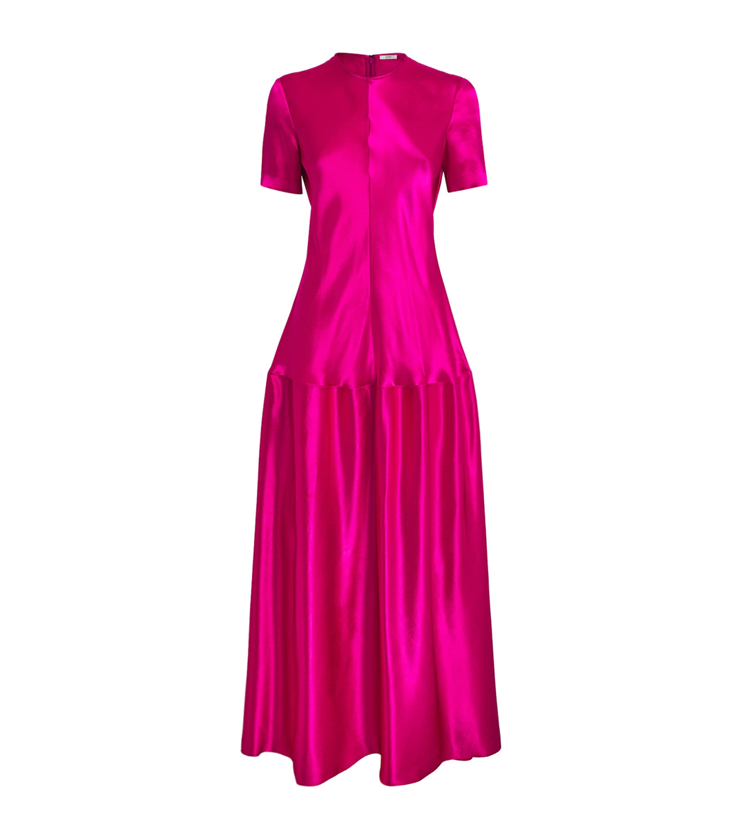 Satin Clodia Maxi Dress FUSCHIA Image 1