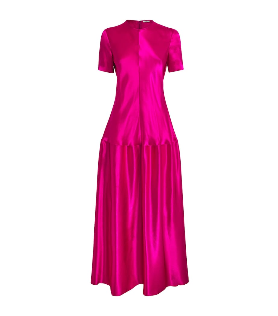 Satin Clodia Maxi Dress FUSCHIA Image 1