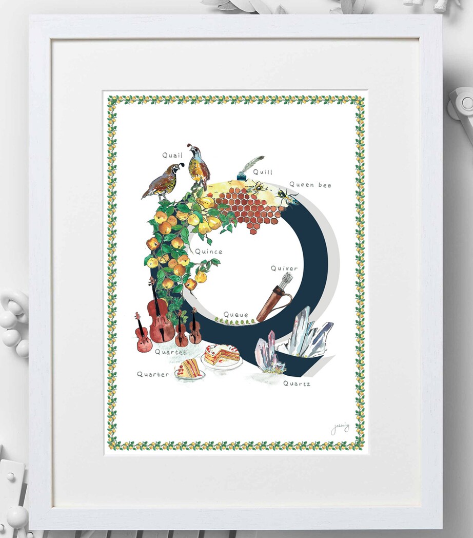 A4 Letter Print NAVY Image 2