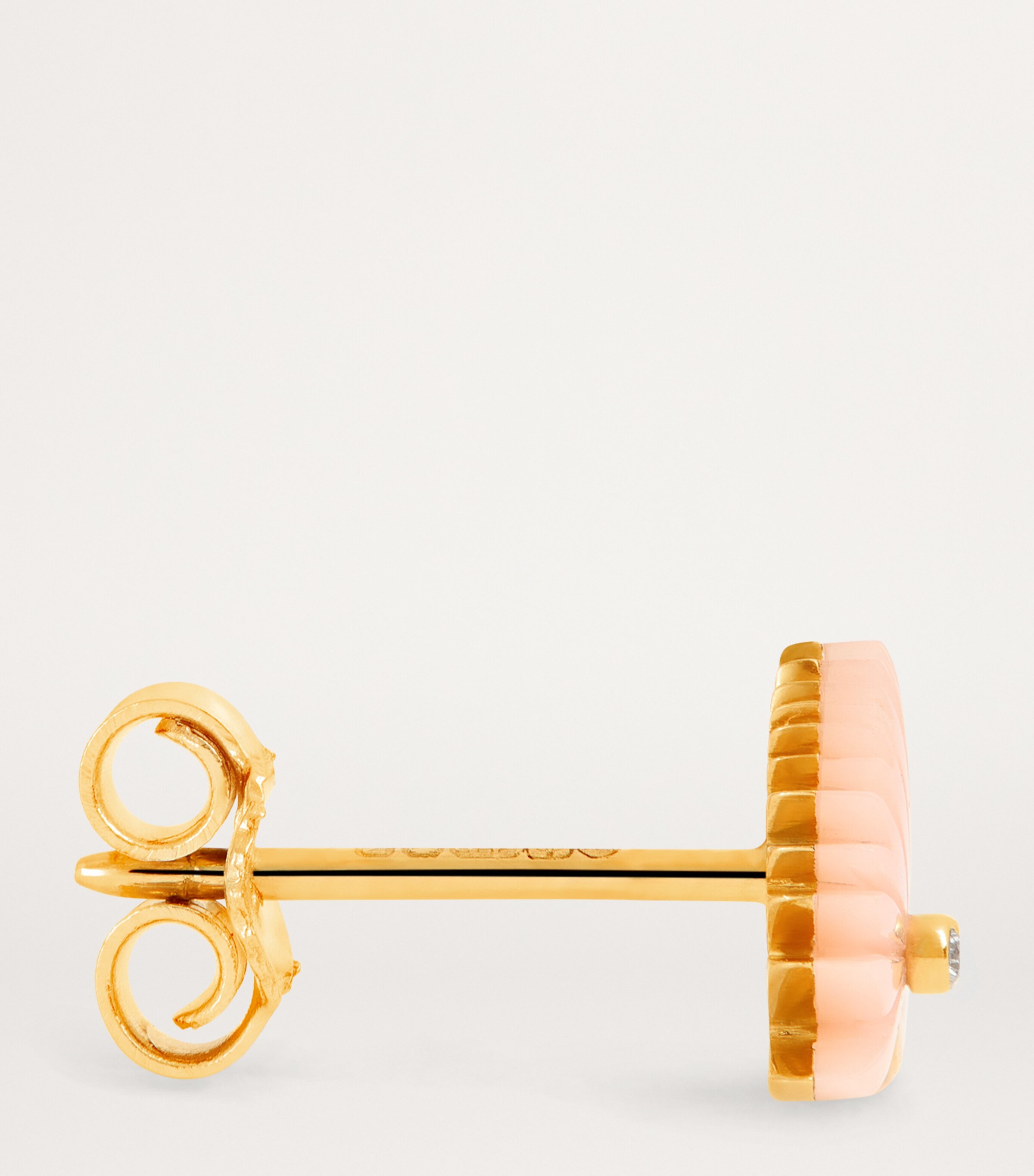 L'ATELIER NAWBAR Yellow Gold, Diamond and Pink Coral Psychedeliah Earrings Yellow Gold Image 4