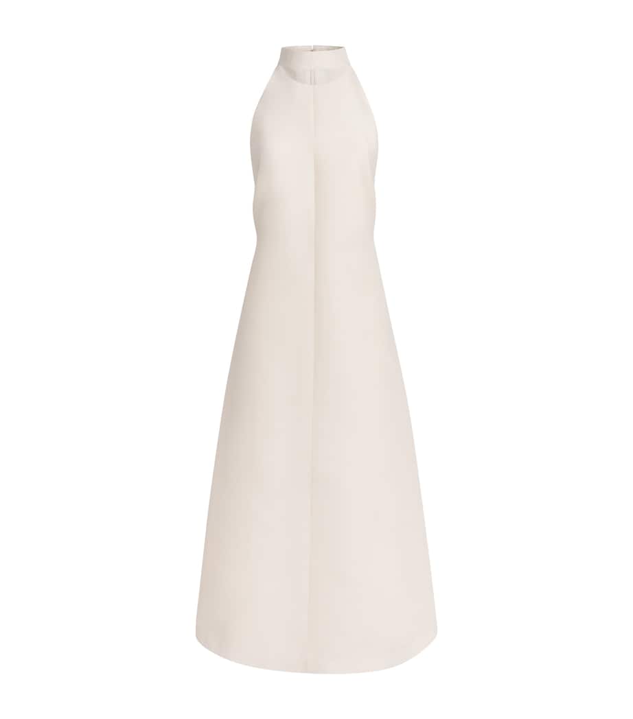 BITE Studios Womens Wool-Silk High-Neck Maxi Dress Off White Image 1
