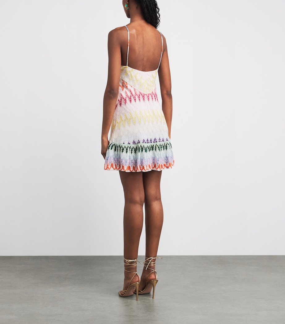 Missoni Womens Metallic Zigzag Mini Dress Mlti/white Bse Image 4