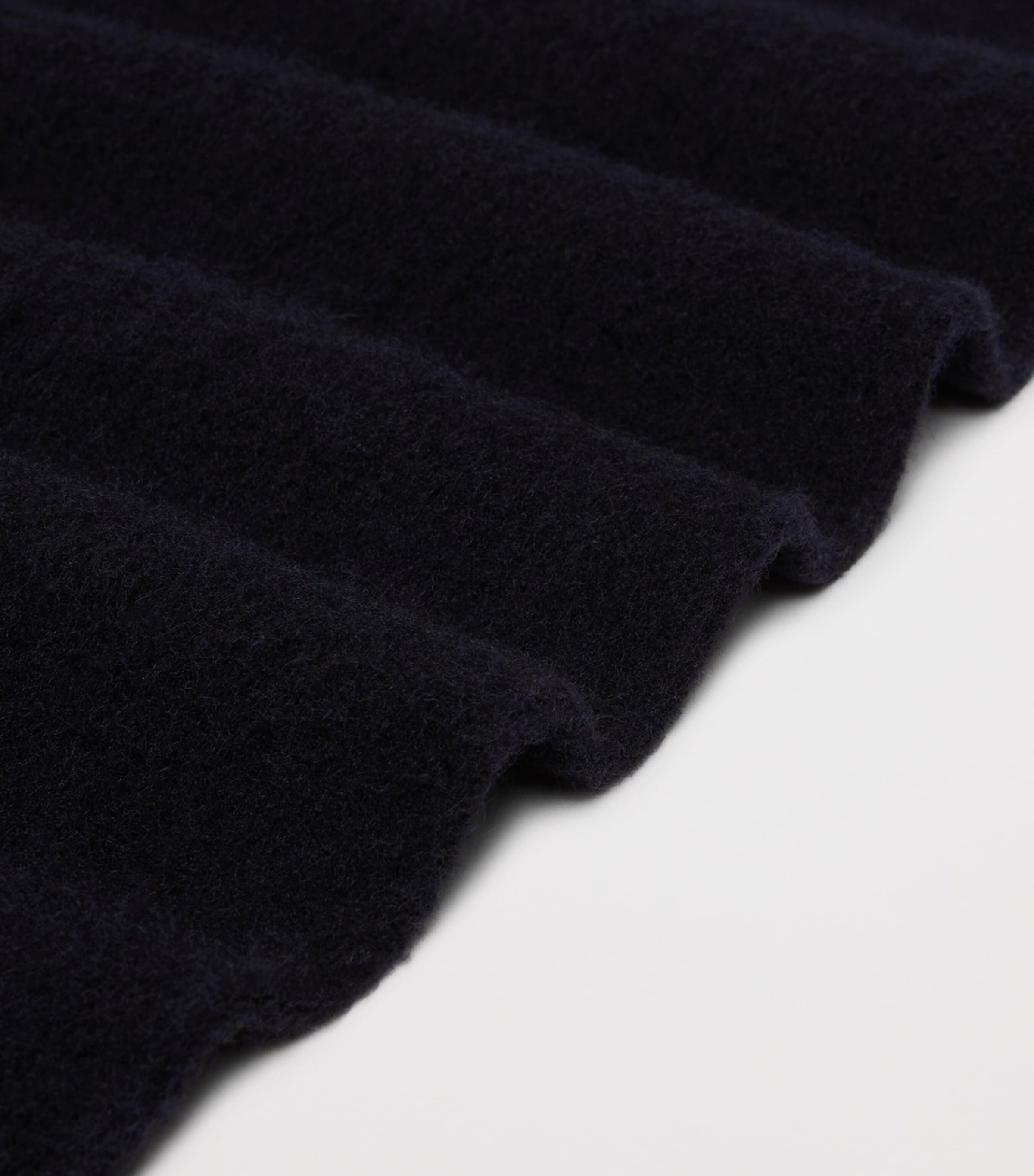 Max Mara Wool Fringed Logo Scarf Midnightblue Image 3