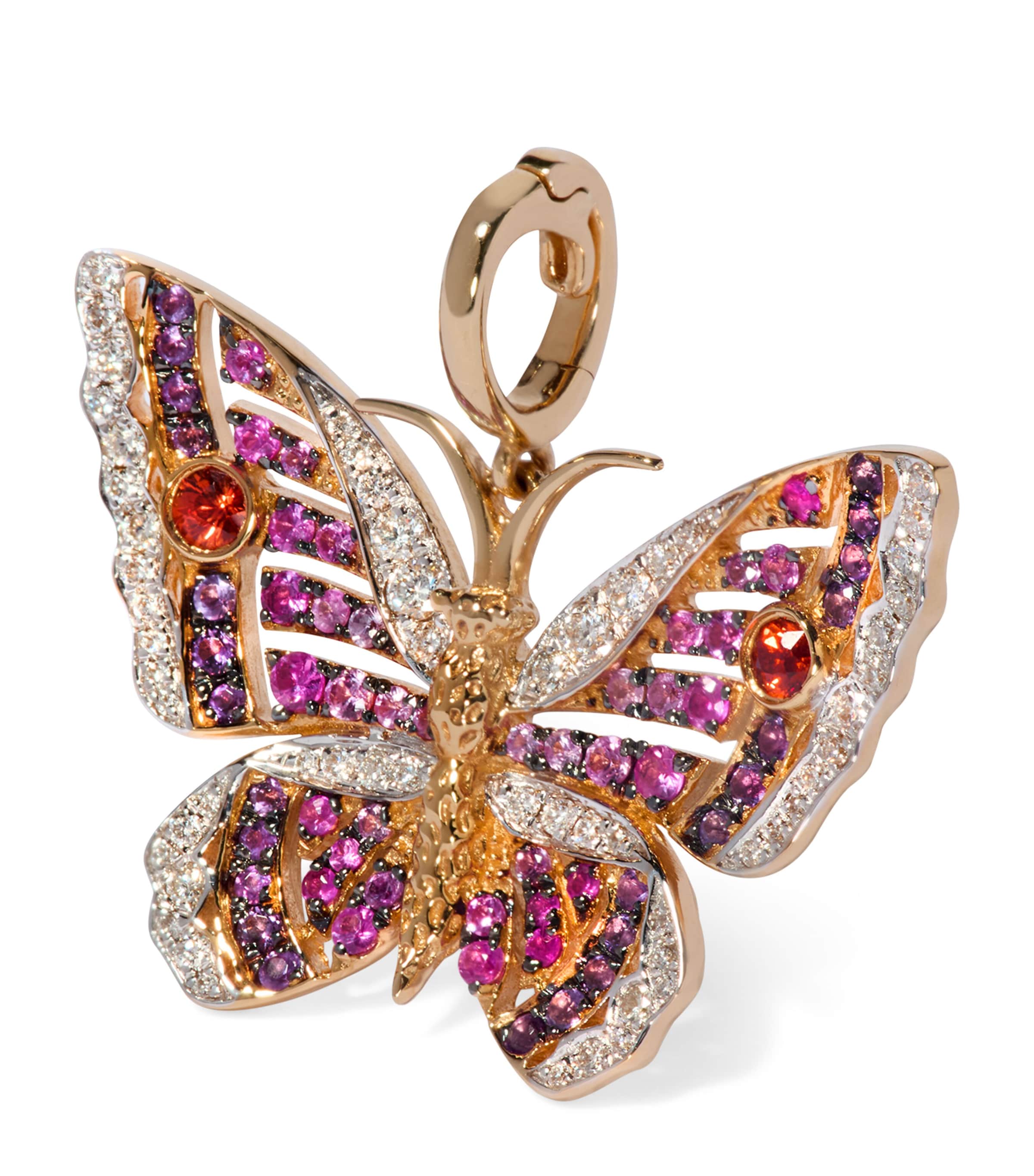 Yellow Gold, Diamond and Gemstone Mythology Butterfly Charm YELLOW GOLD Image 1