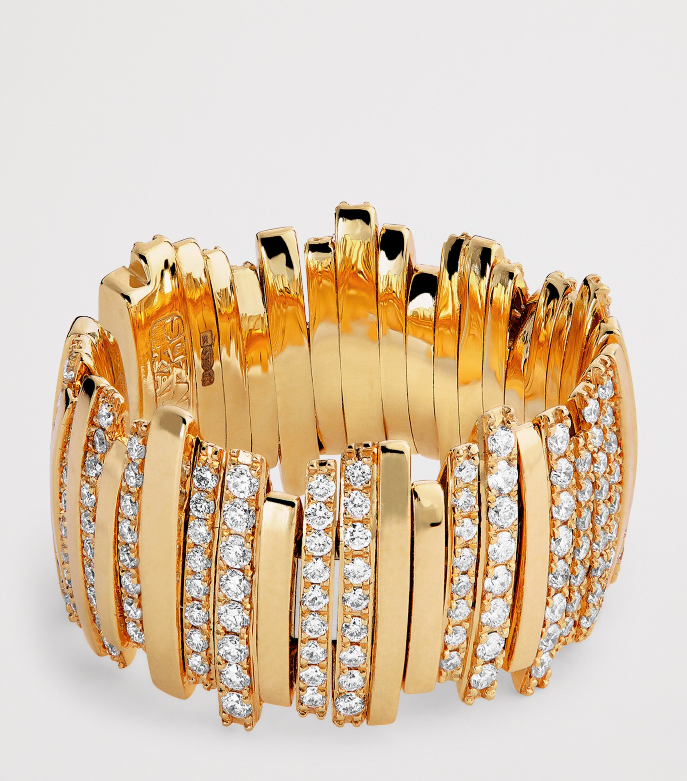 Yellow Gold and Diamond Classic Fireworks Ring (Size 6.5) 18K YG/WD Image 4