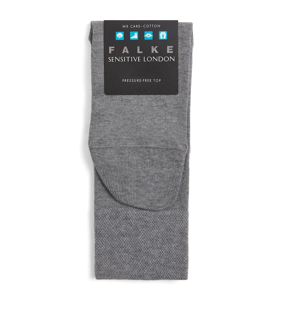 Falke Mens Sensitive London Socks Light Grey Image 1