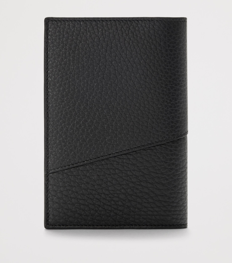 LOEWE Grained Leather Puzzle Edge Passport Cover Black Image 4