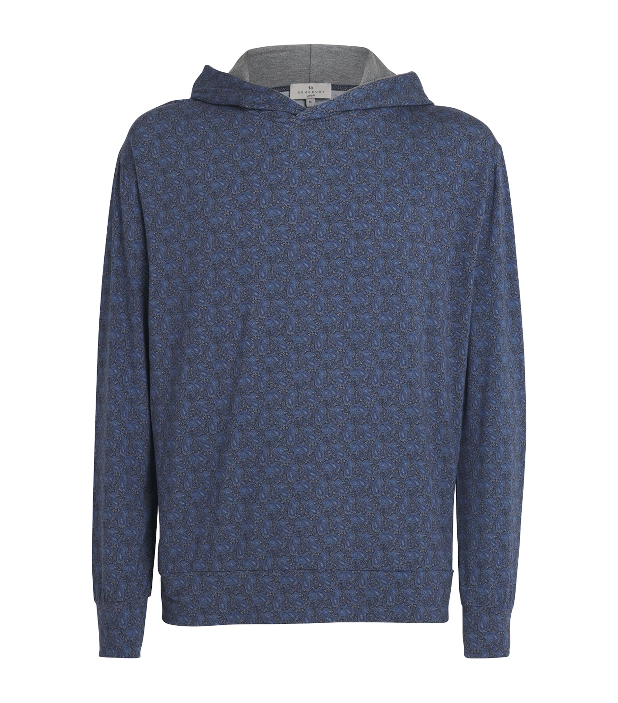 Modal Paisley Henry Hoodie HENRY NAVY/MID GREY Image 1