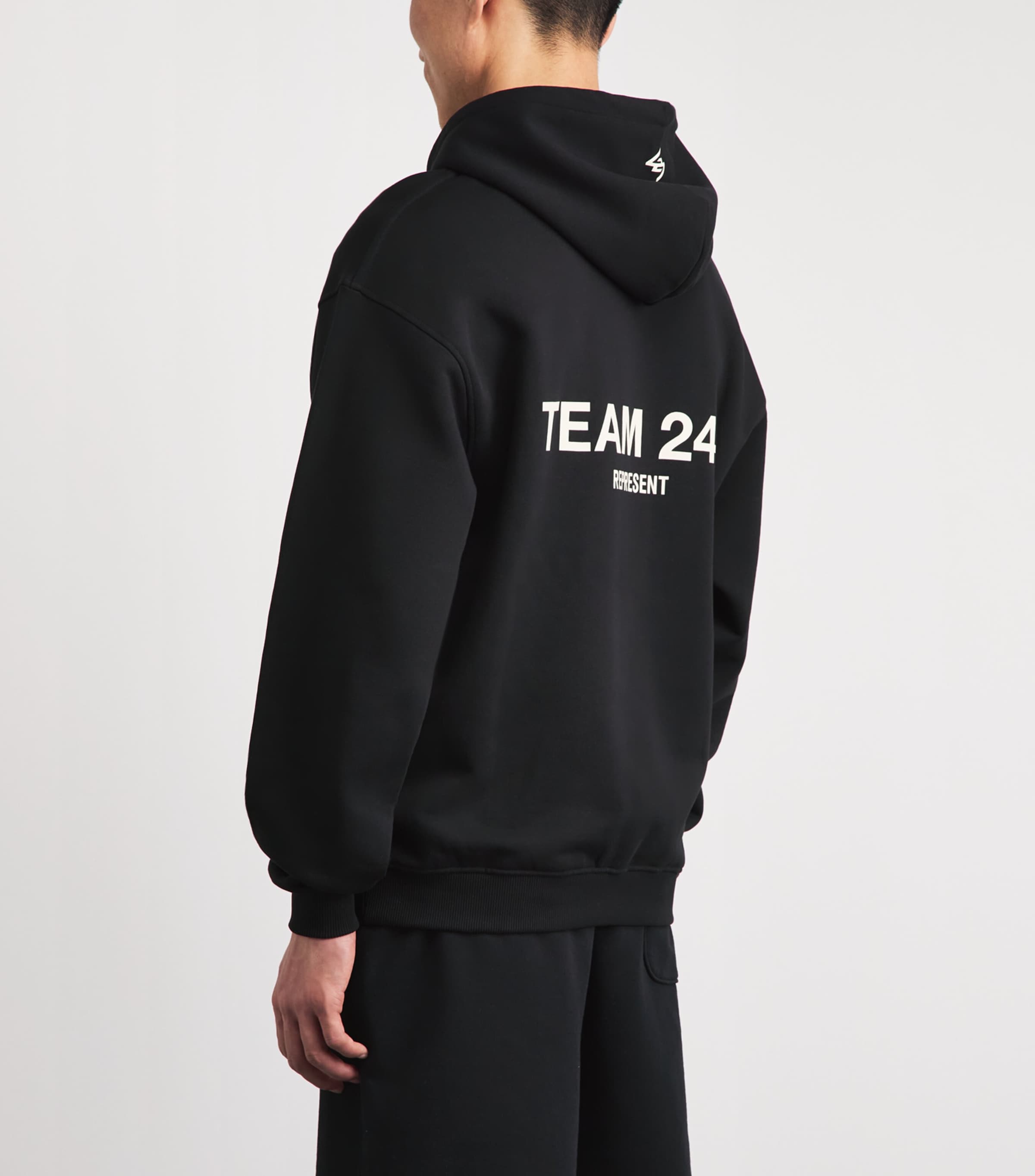 Represent 247 Mens Cotton Team 247 Hoodie Jet Black Image 5