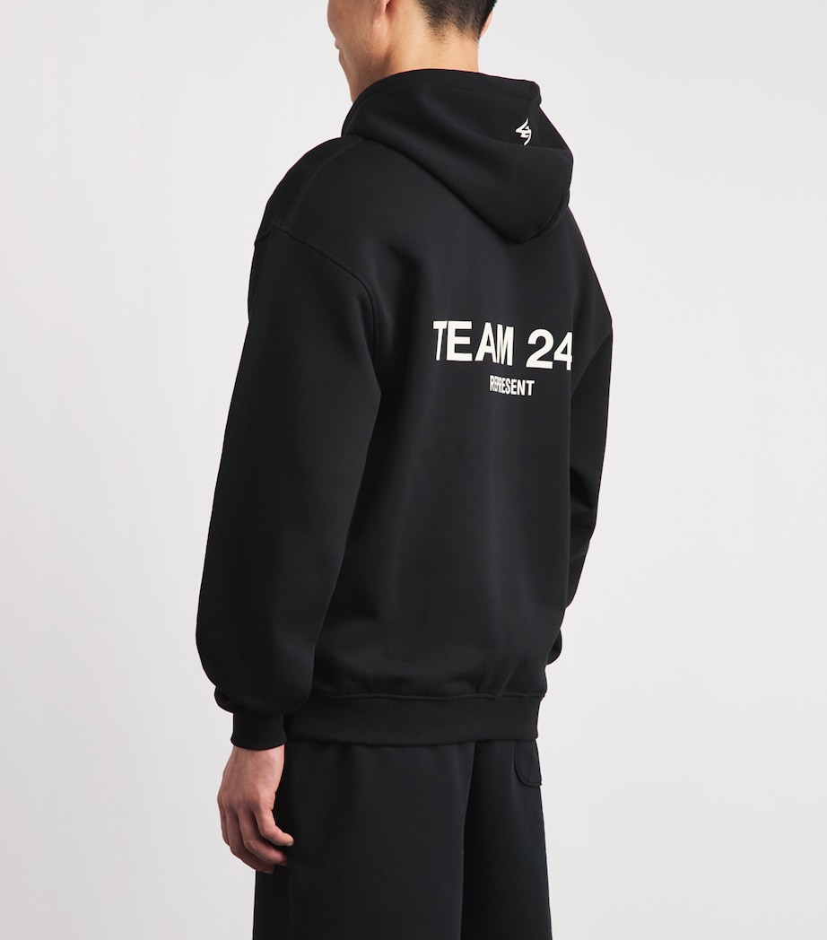 Represent 247 Mens Cotton Team 247 Hoodie Jet Black Image 5