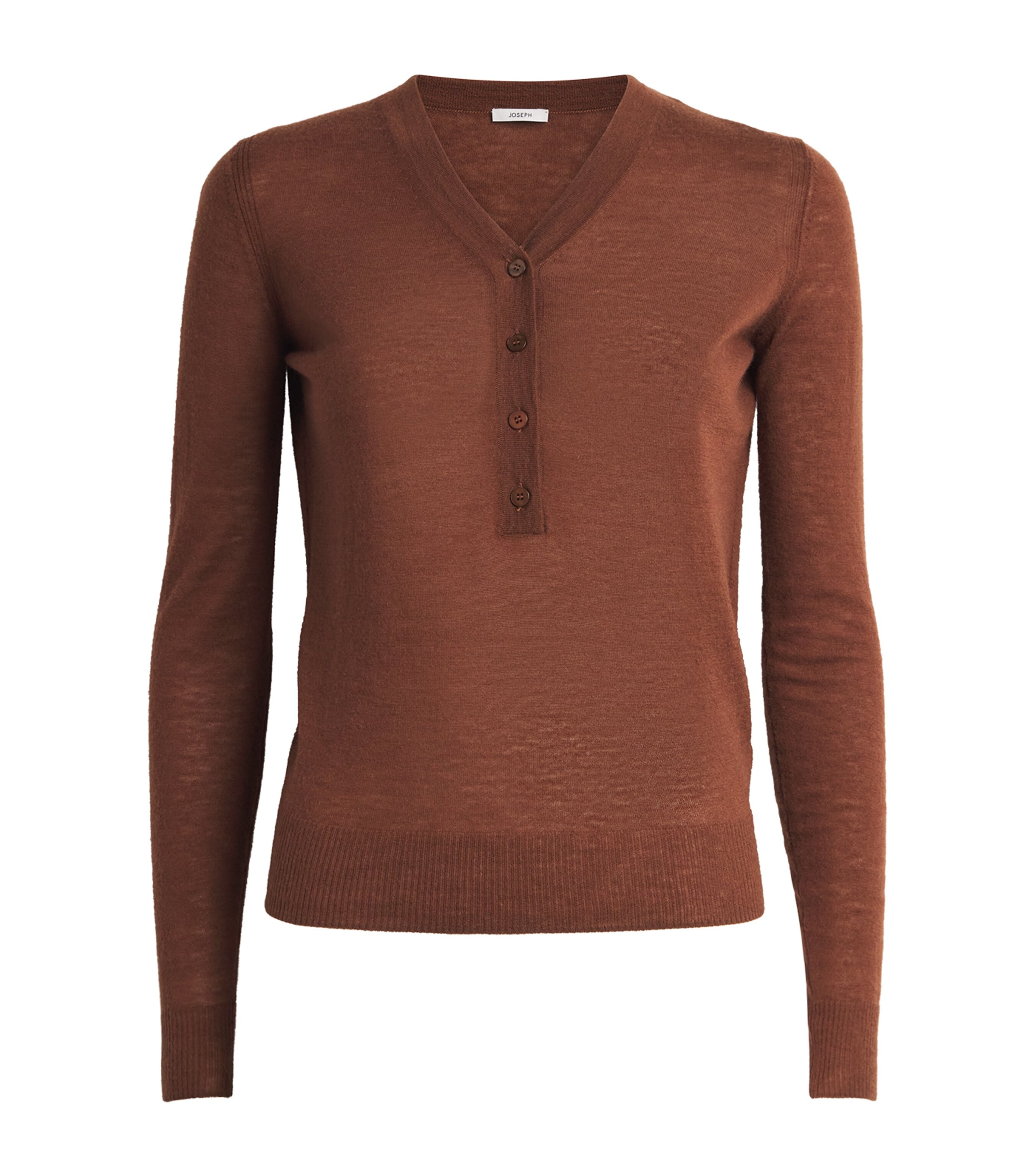 Cashmere Gillies Henley Sweater CINNAMON Image 1