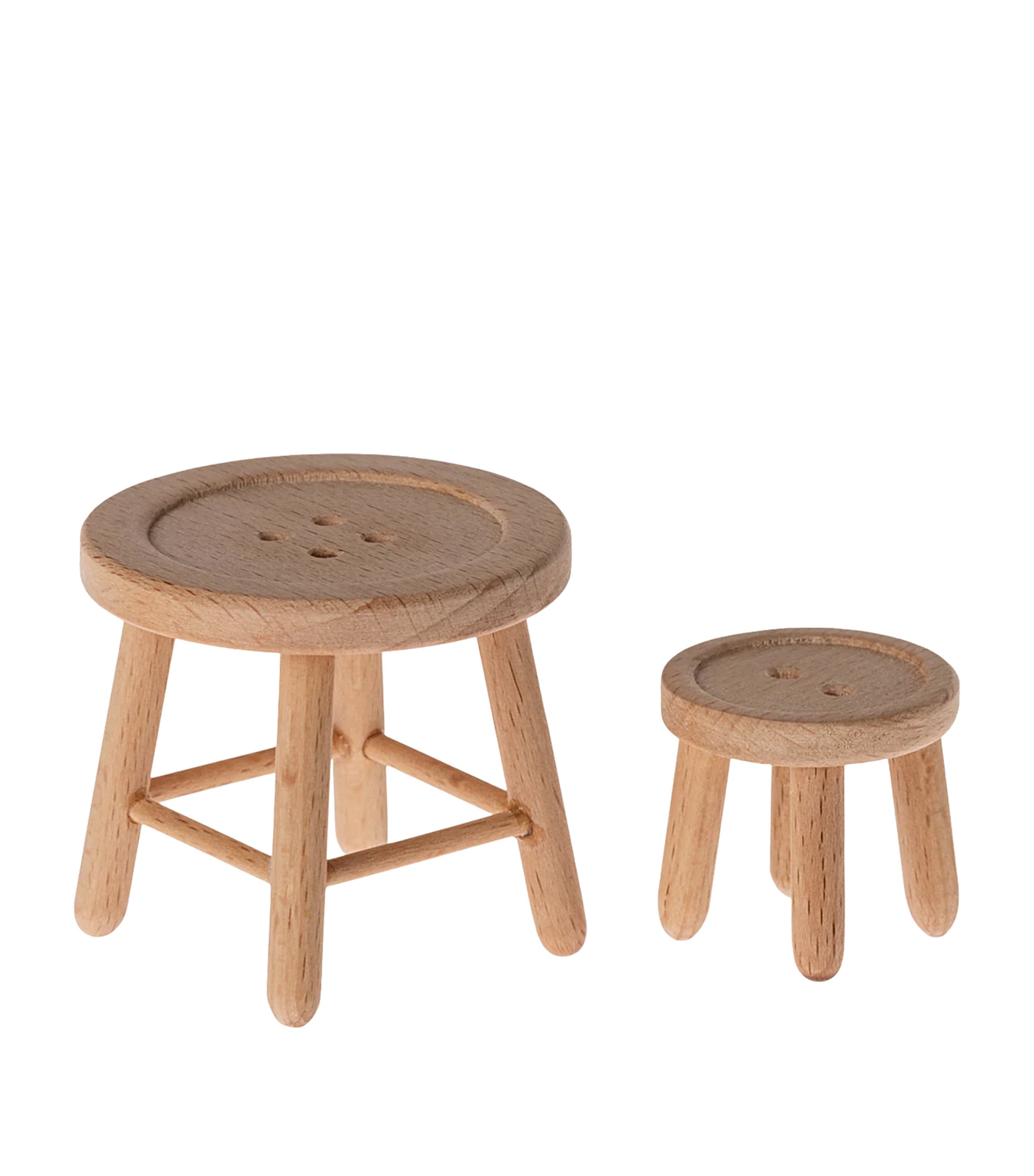 Maileg Wooden Table and Stool Image 1