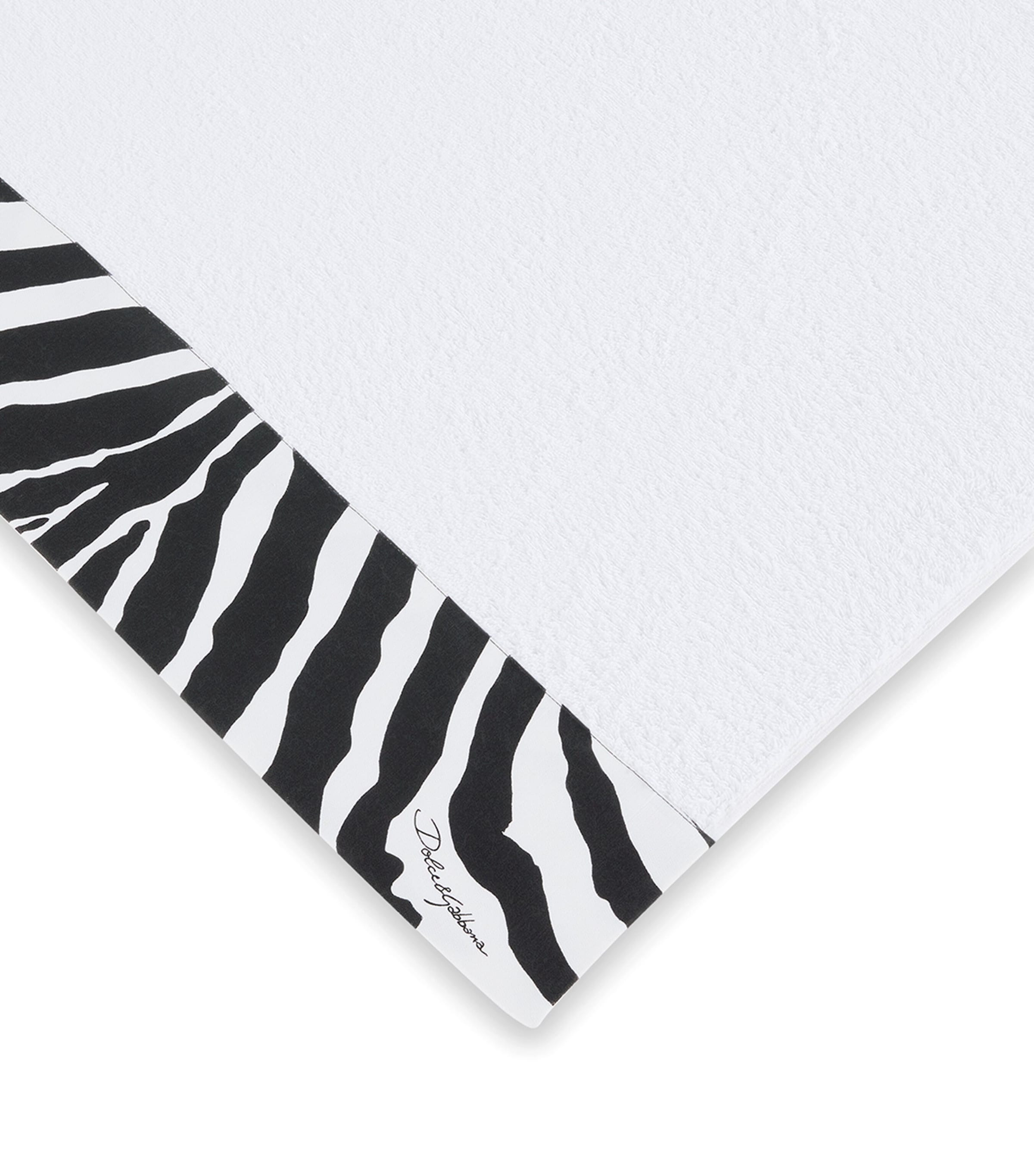 Dolce&Gabbana Casa Set of 5 Cotton Zebra Bath Towels Zebra Image 5