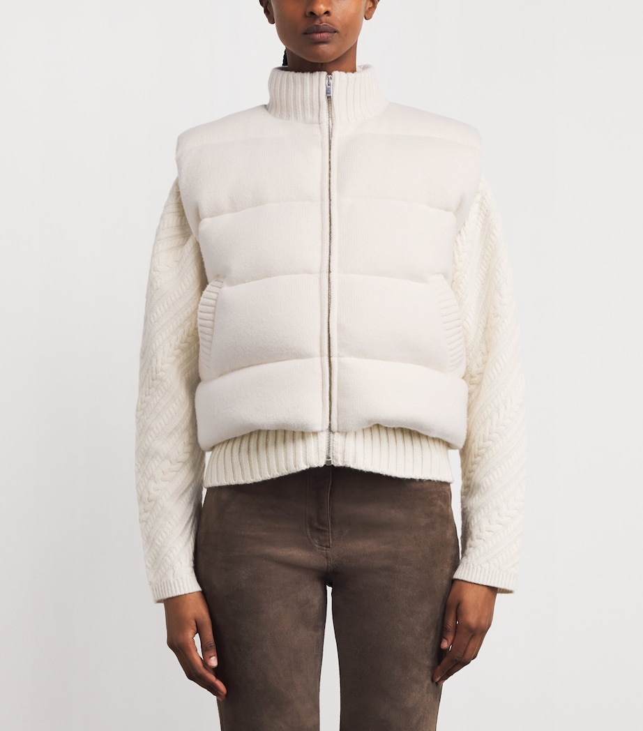 Down Merino Wool Gilet IVORY Image 3