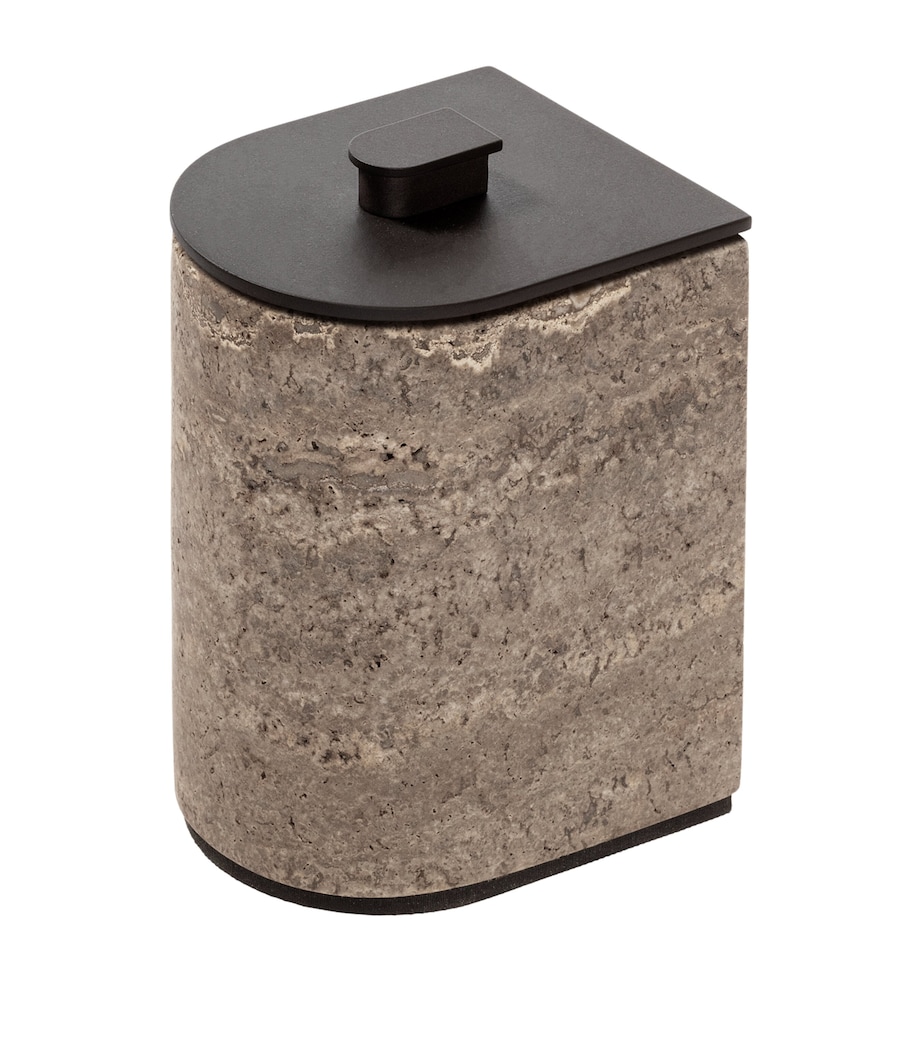 Giobagnara Small Marble-Effect Nobble Box Travotino Titanium Image 1