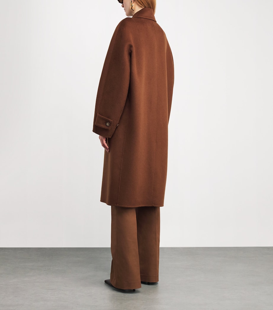 Joseph Womens Double-Faced Cashmere Coat Cinnamon Image 4
