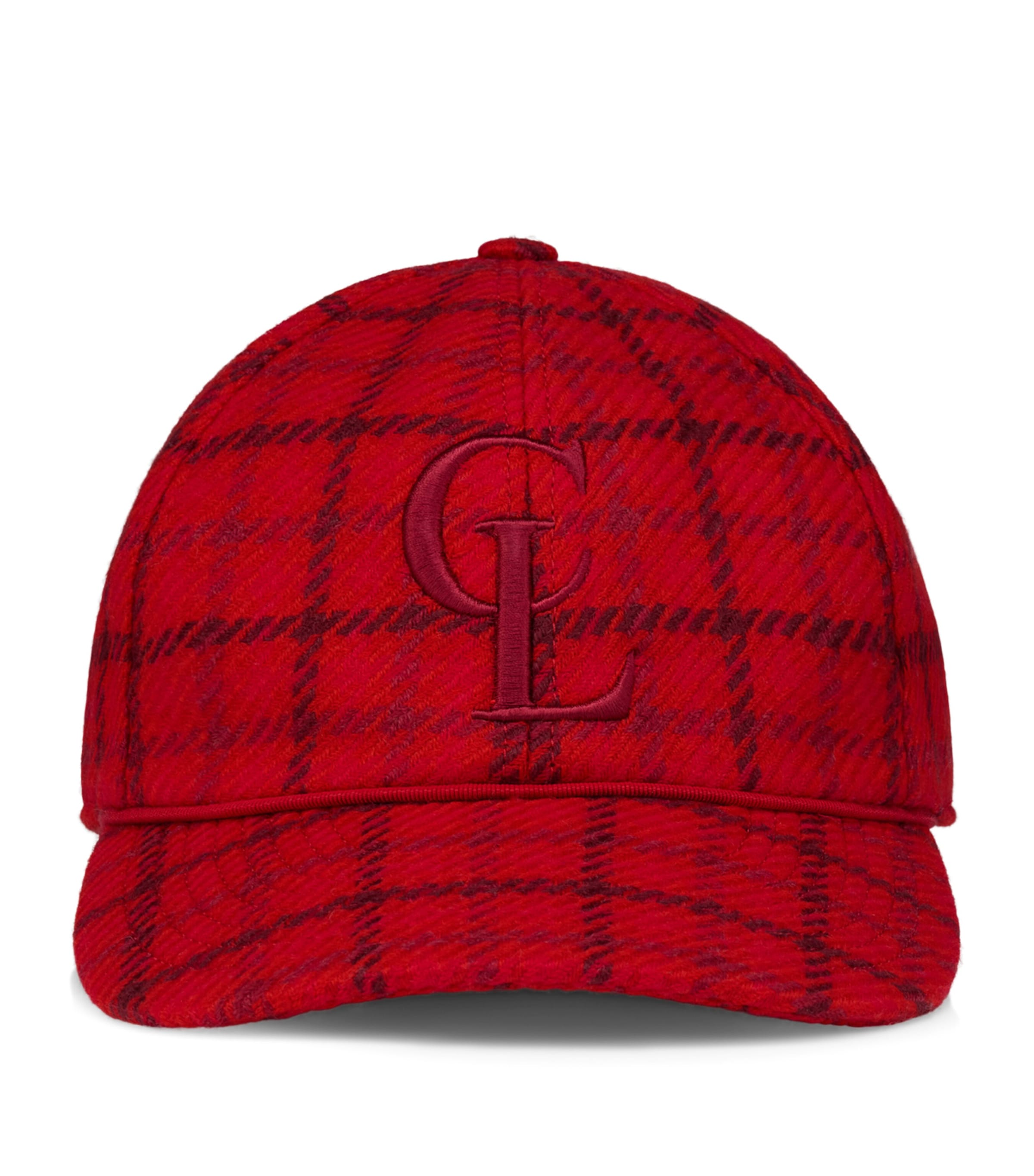 Christian Louboutin Neocl Check Print Baseball Cap Image 1
