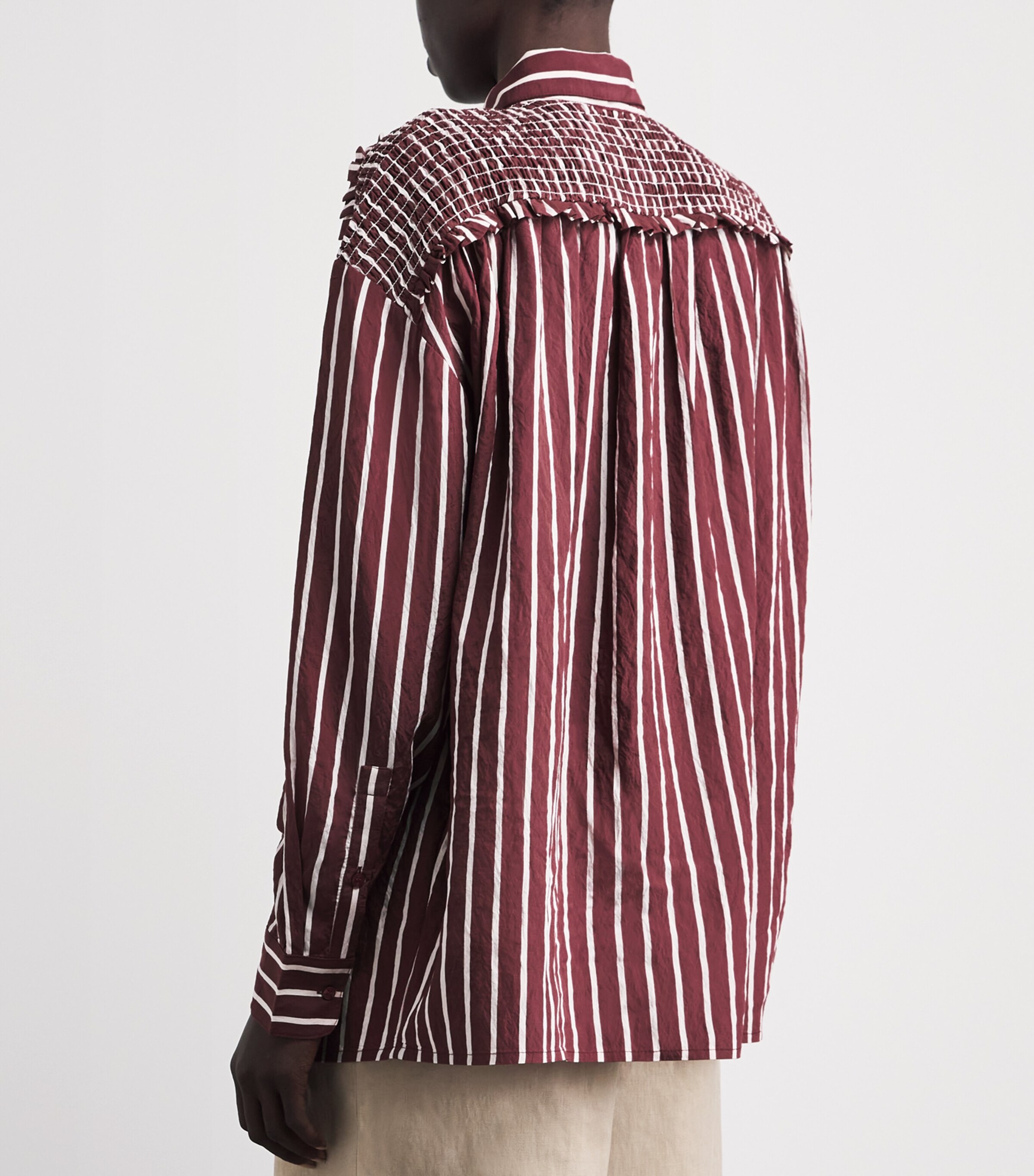 Claudie Pierlot Womens Oversized Stripe Shirt Dual Color Image 5