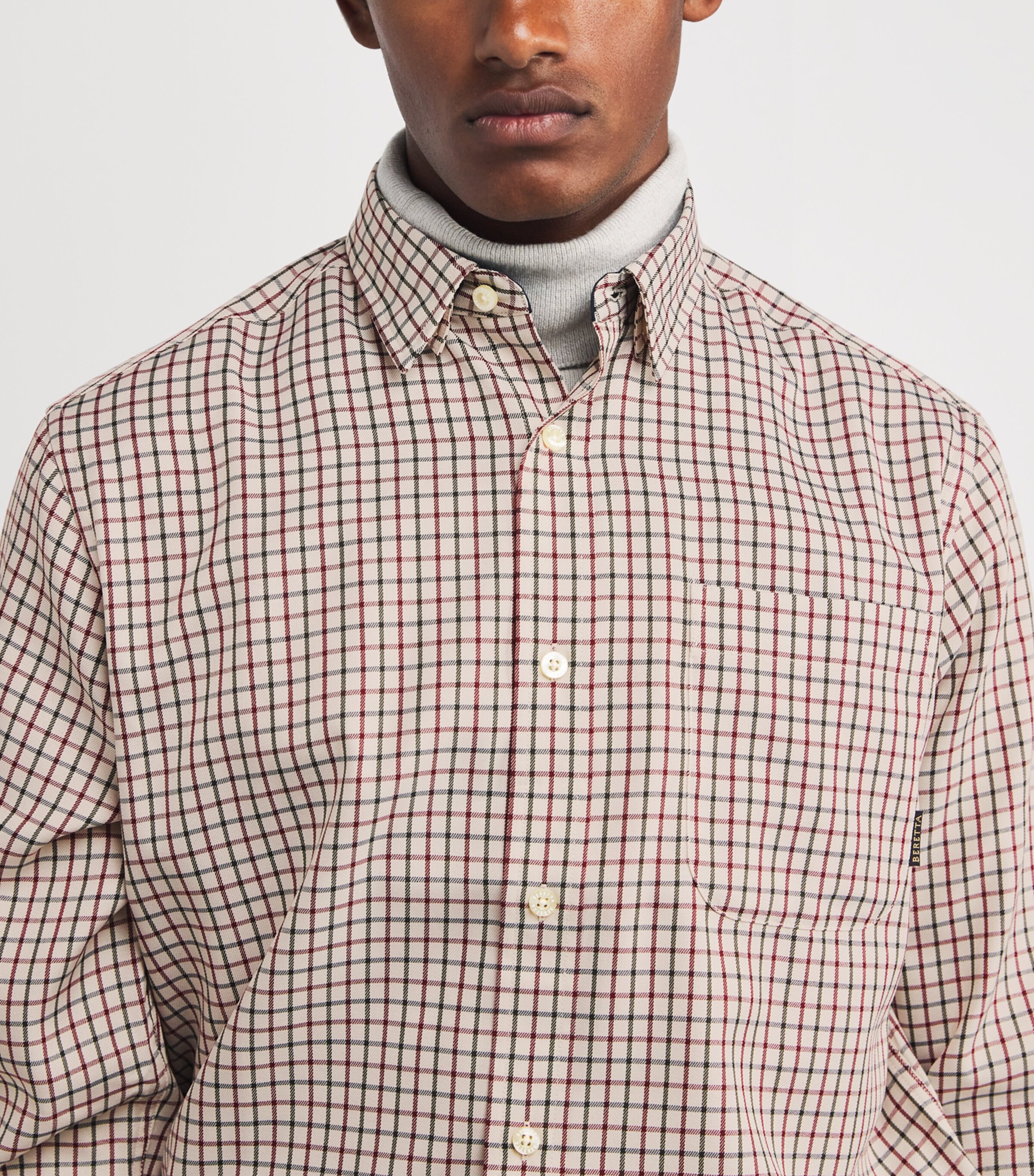 Check Ellis Shirt 01D1:IVRY+GREEN CHCK Image 6