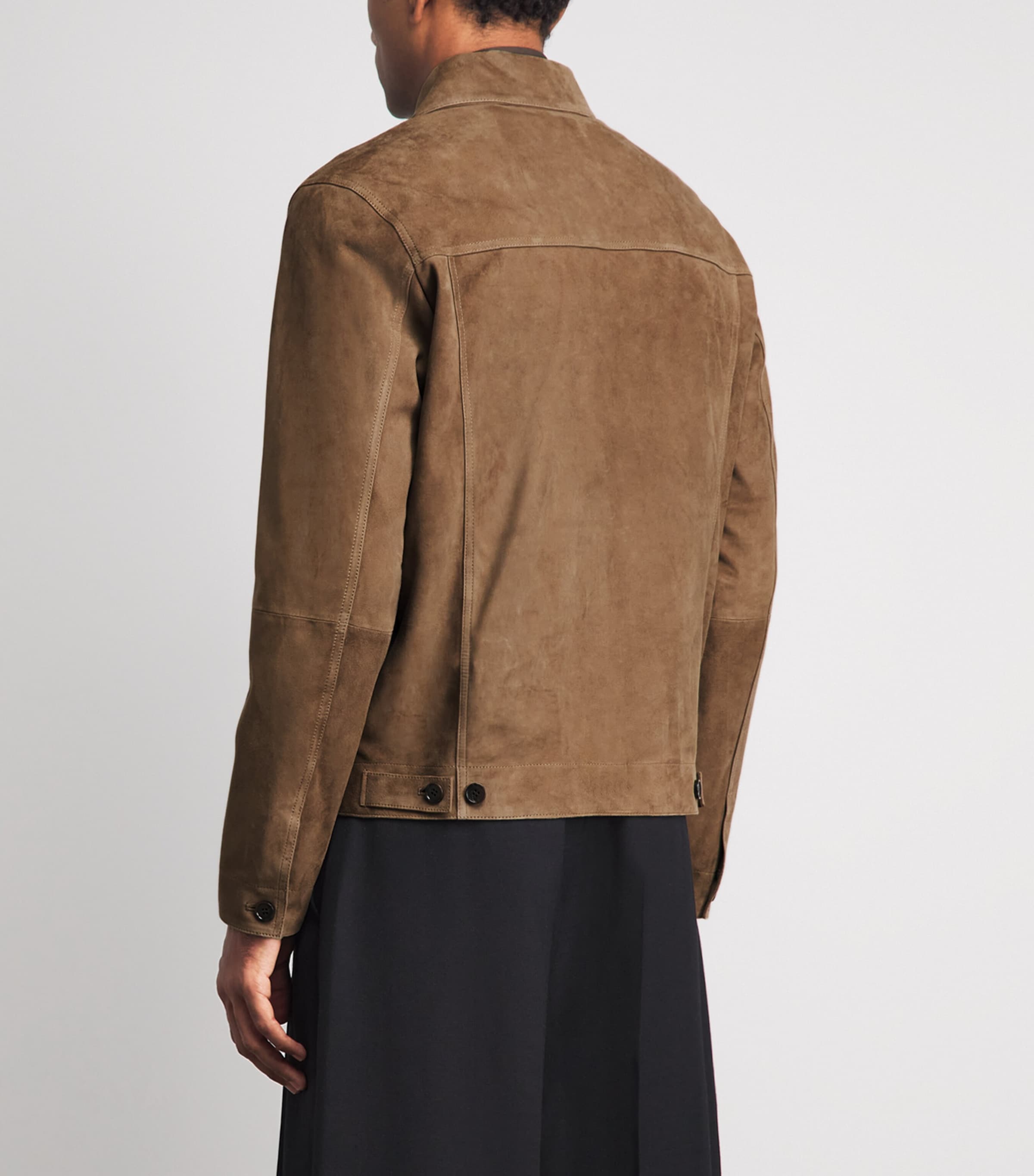 Arma Mens Goat Suede Jaden Jacket Soil Soil Image 5