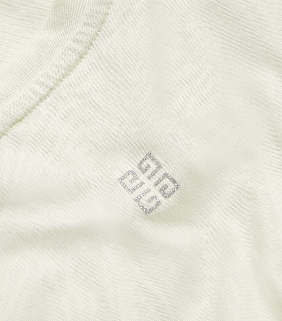 Givenchy Kids Cotton Logo Dress (6-18 Months) Canary Green Image 3