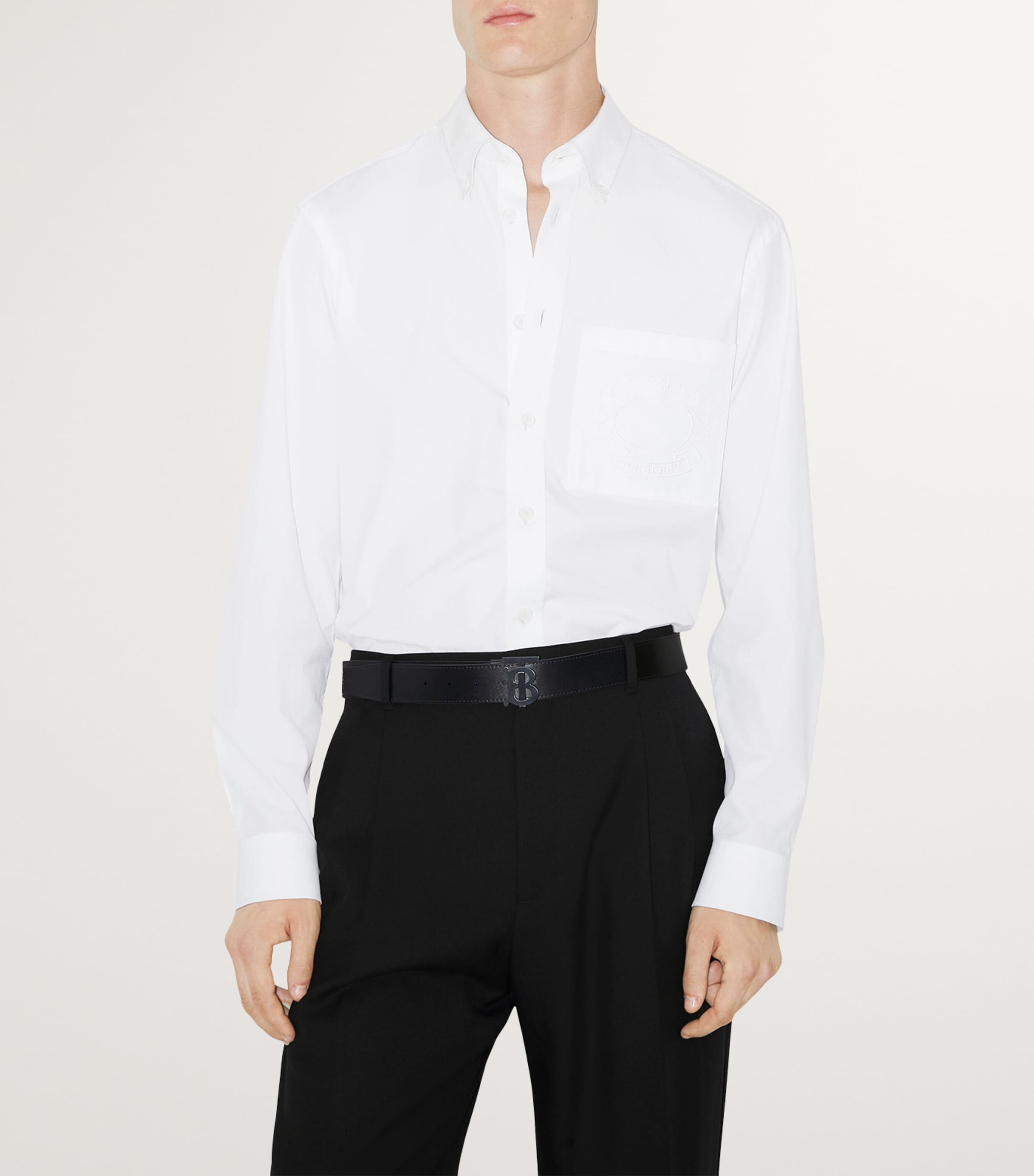 Leather Check Reversible Belt CHARCOAL/GRAPHITE Image 4