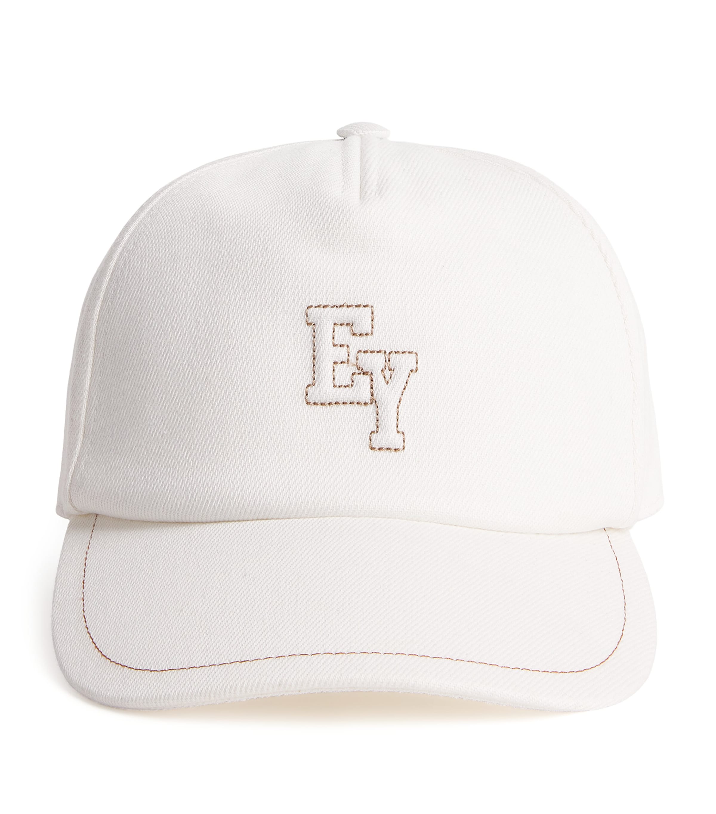 Eleventy Linen Embroidered Logo Baseball Cap