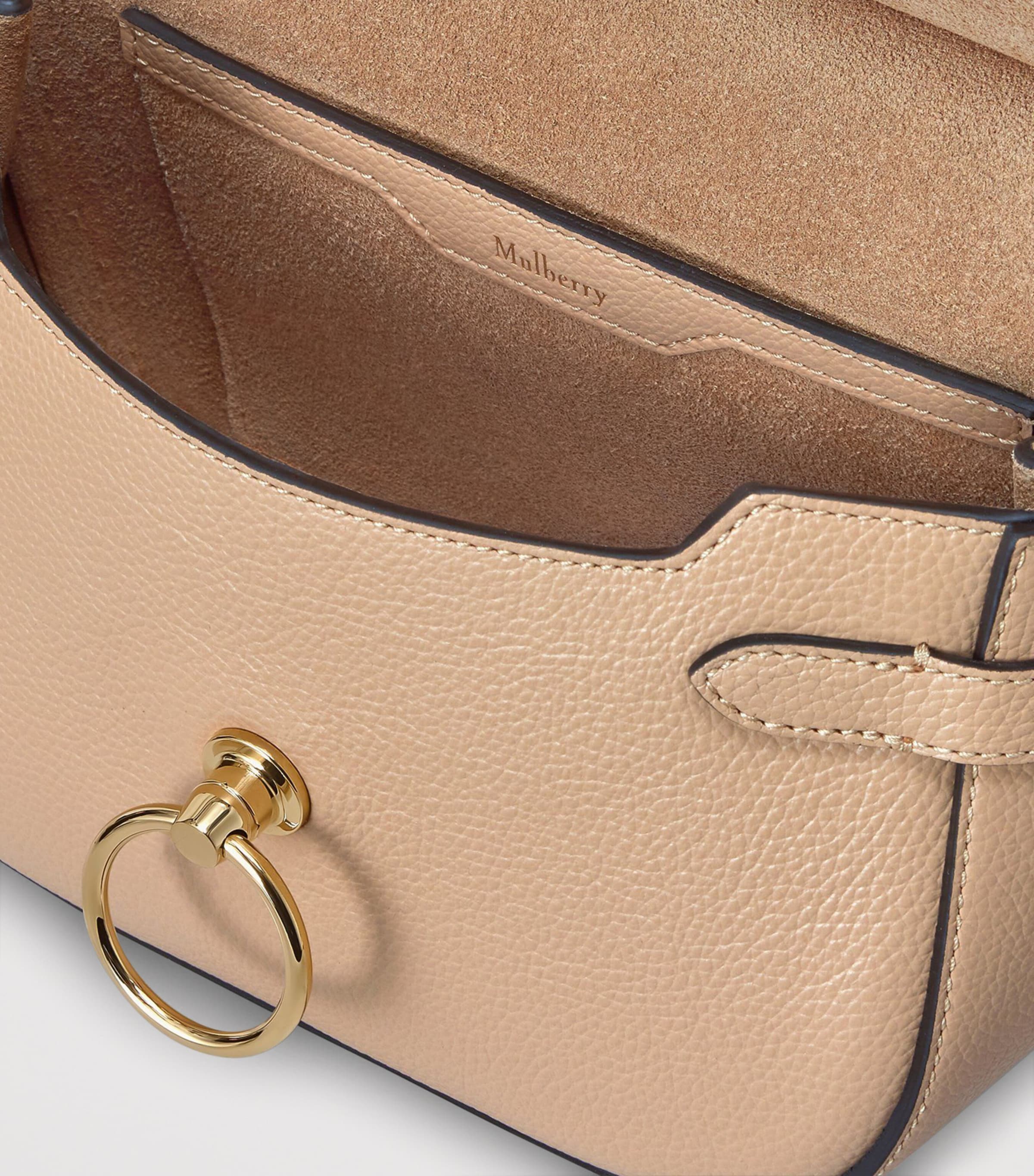 Mulberry Small Leather Amberley Satchel Cross-Body Bag Crumpet Image 3