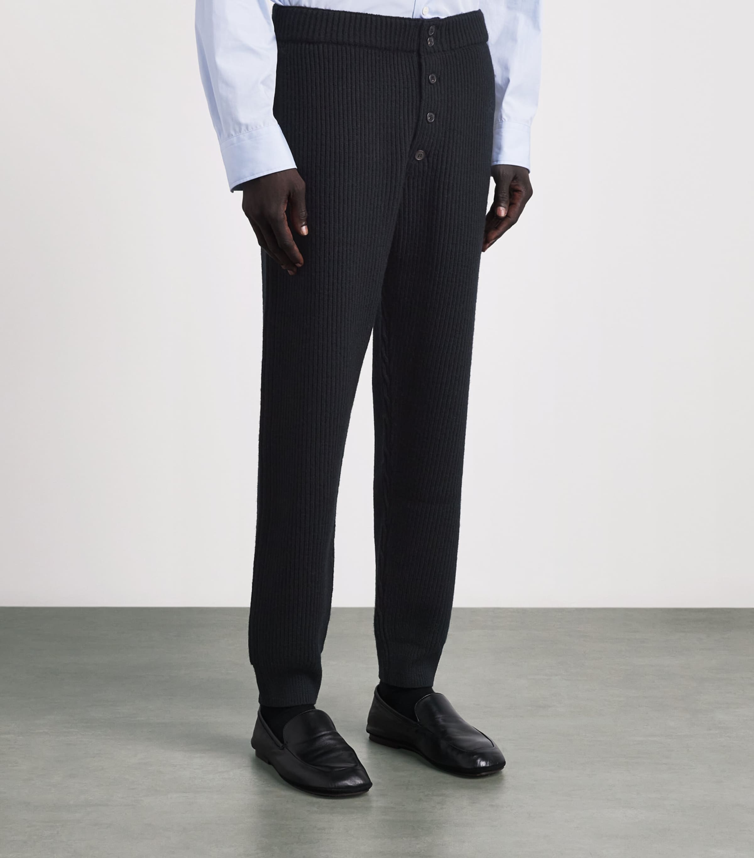 DRIES VAN NOTEN Mens Wool Straight Sweatpants Image 4