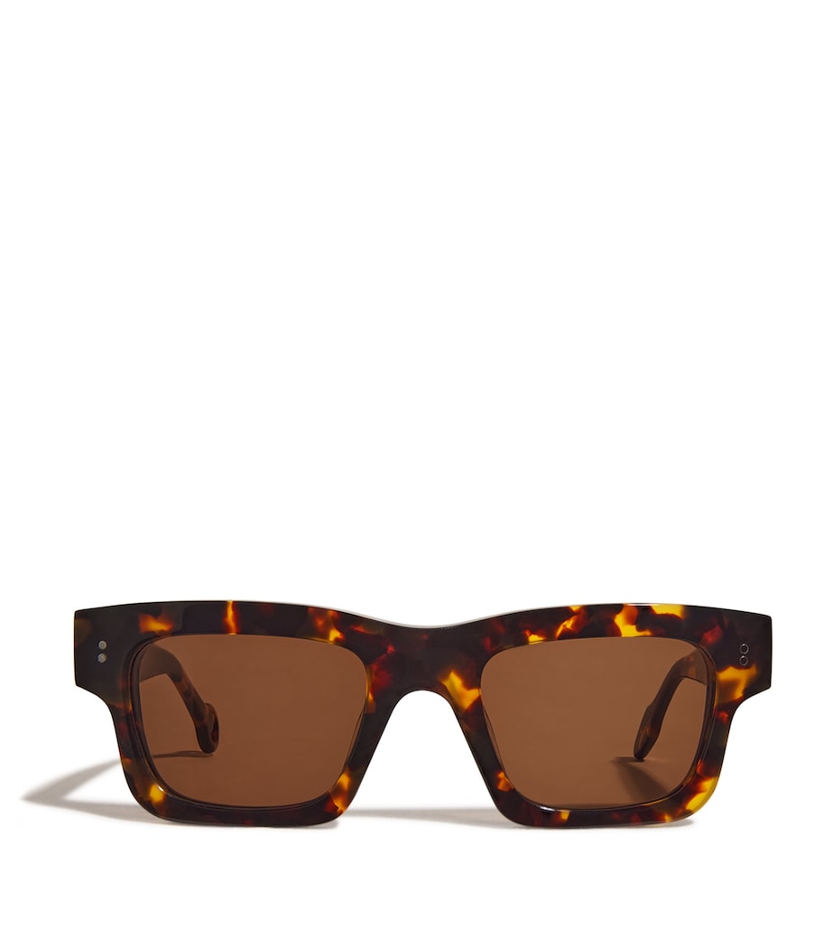 Acetate JWA02 Rectangle Sunglasses DARK BROWN Image 1