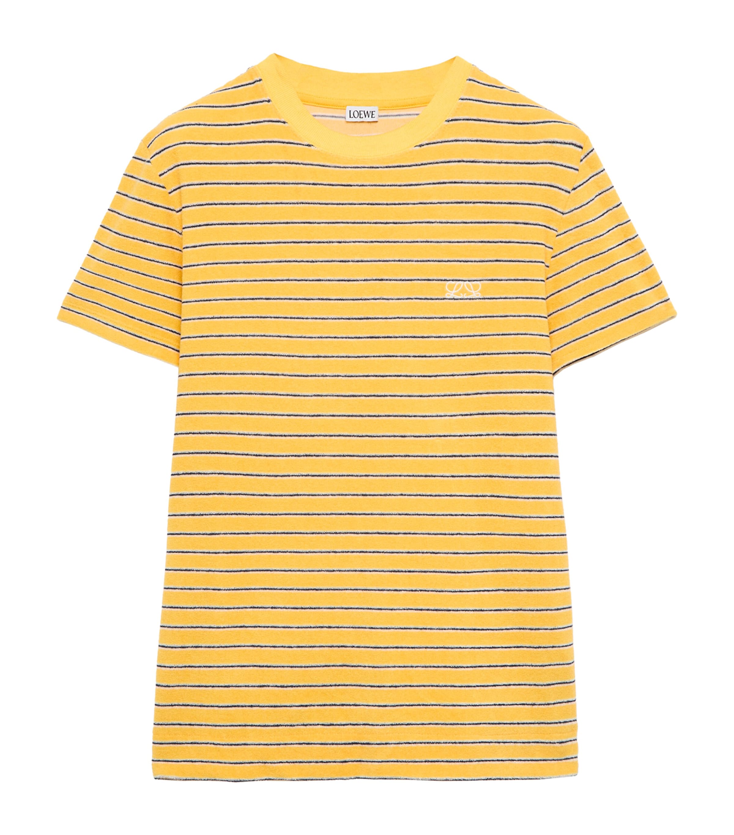 LOEWE Mens Cotton-Blend Stripe T-Shirt Yellow/navy Image 1