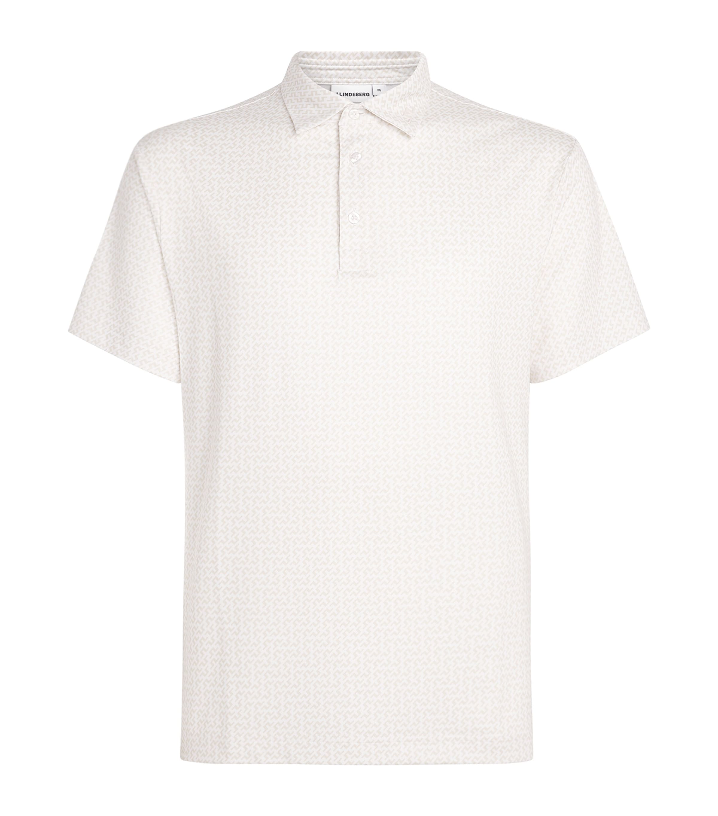 J Lindeberg Mens Bala Polo Shirt White Moonbeam Image 1