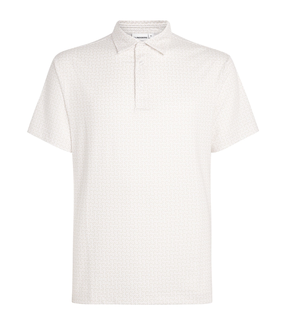 J Lindeberg Mens Bala Polo Shirt White Moonbeam Image 1
