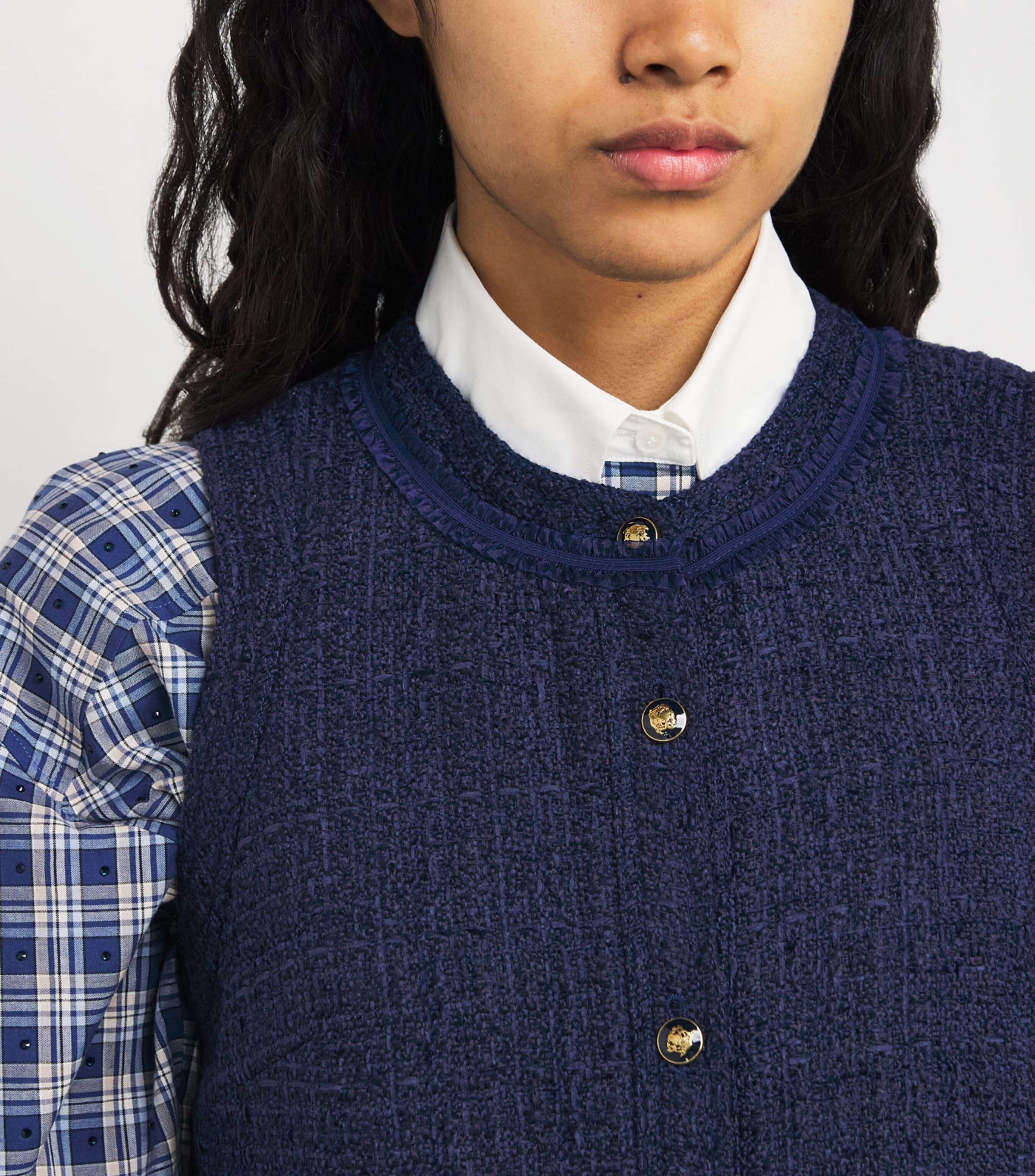 Tweed Mini Dress NAVY BLUE Image 4