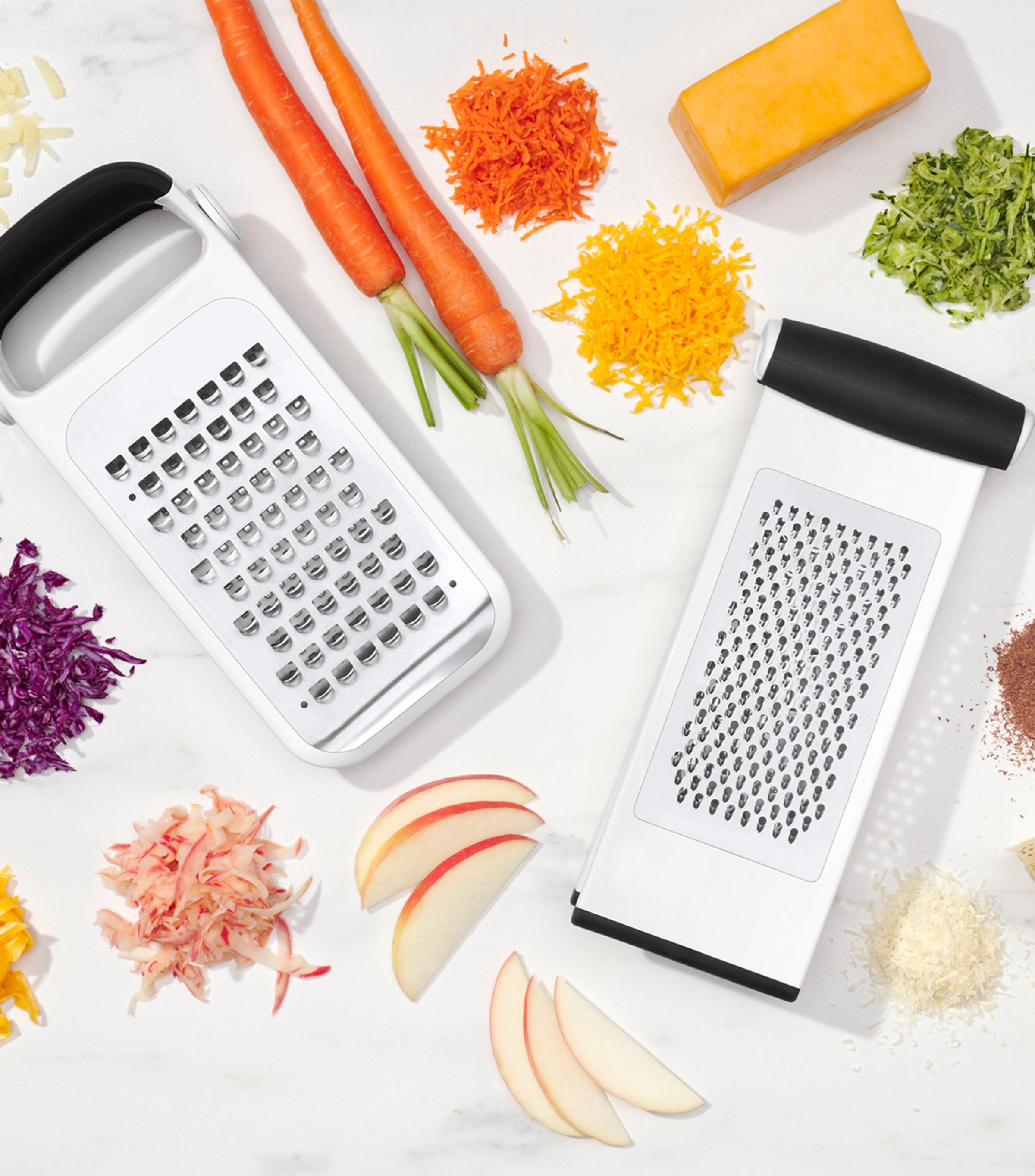 Good Grips Etched Two-Fold Grater WHITE/BLACK/SILVER Image 9