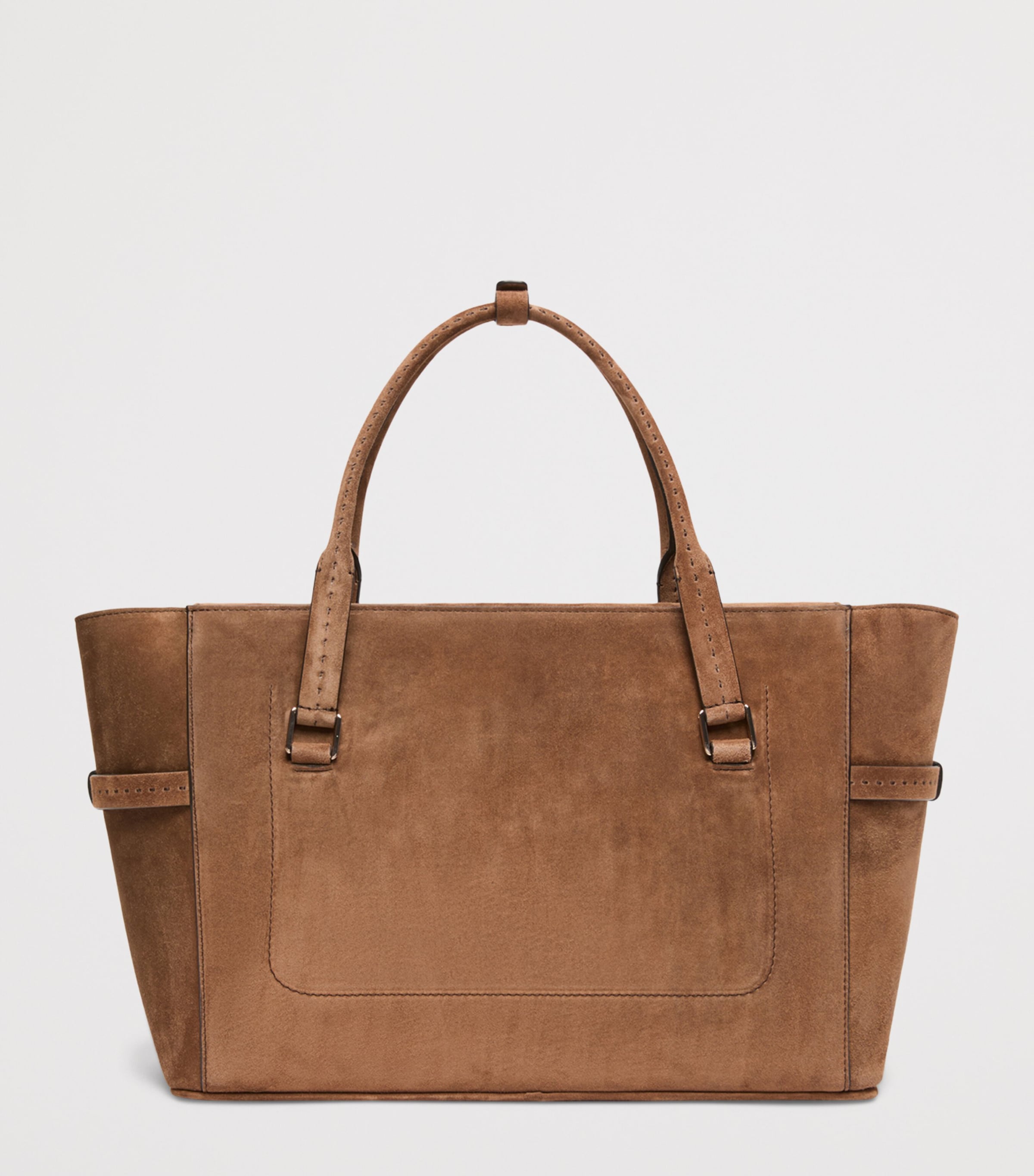 Max Mara Womens Suede Margeux Top-Handle Bag Brown Image 4
