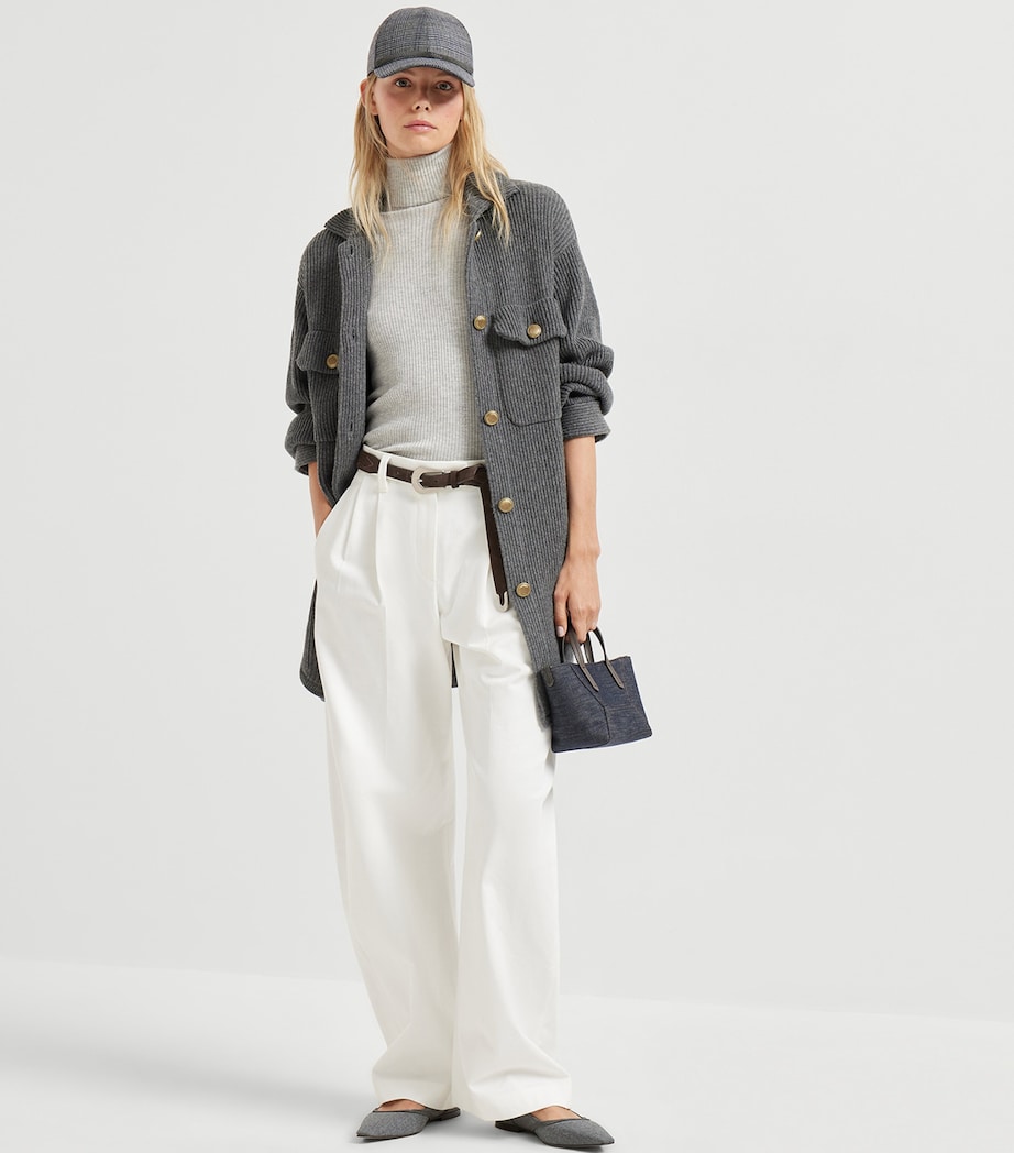 Cashmere-Silk-Blend Rollneck Sweater C072 Image 4