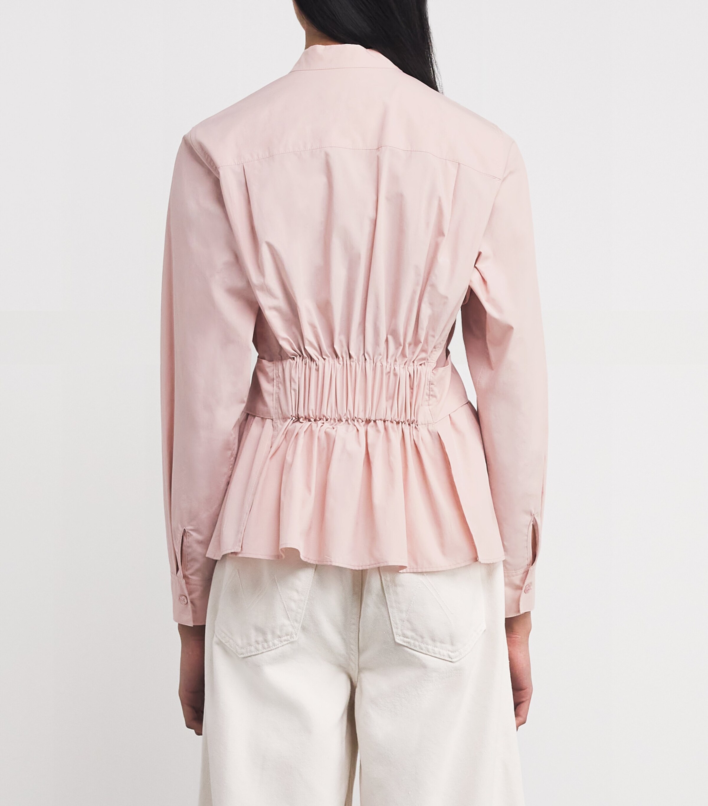 Weekend Max Mara Womens Cotton Tie Shirt Pink Image 4