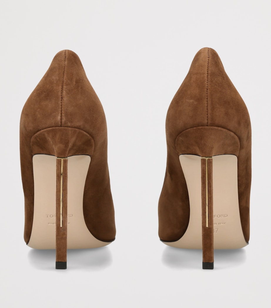 TOM FORD Suede Betty Pumps 105 Brown Image 4