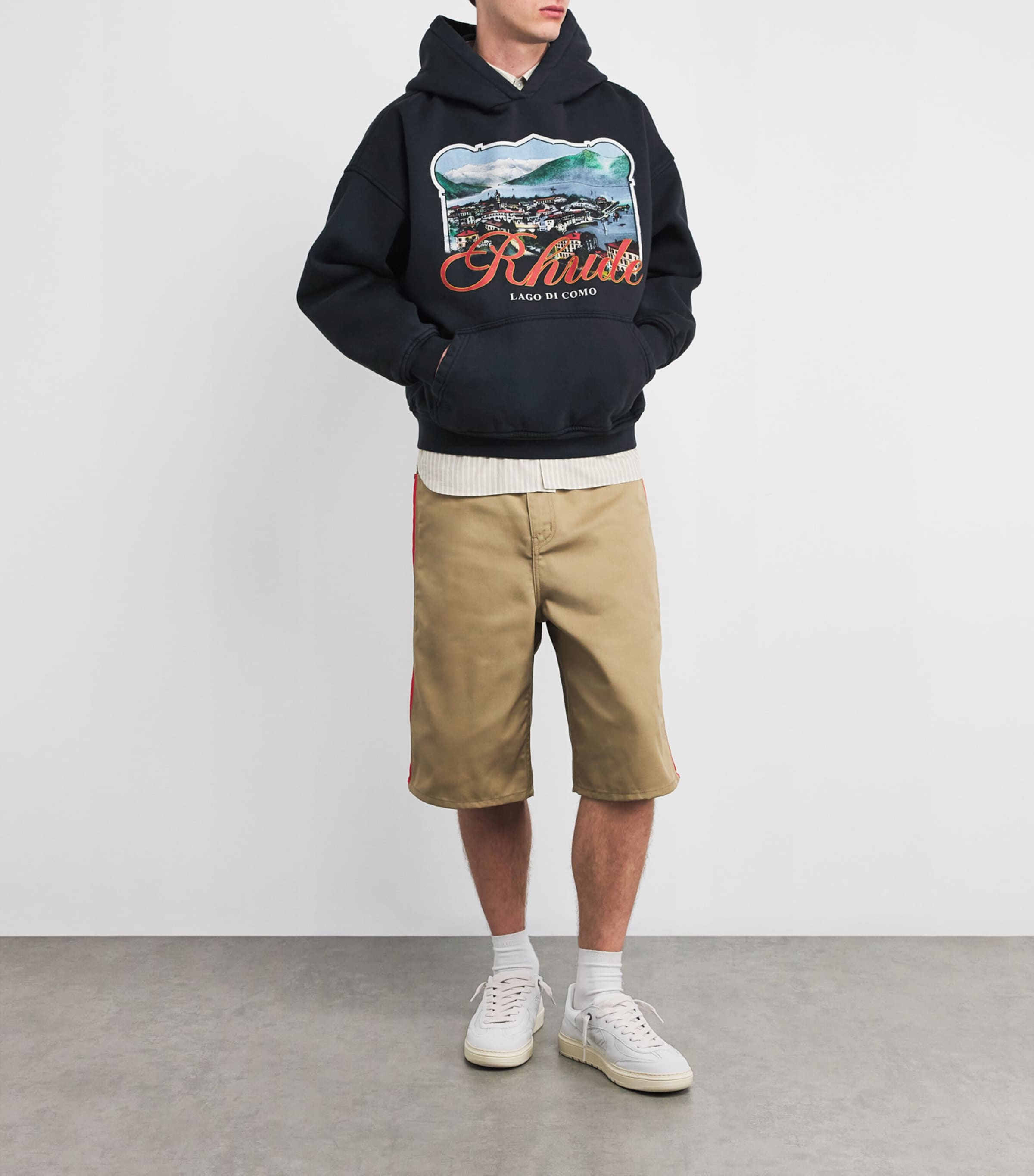 RHUDE × Harrods☆コラボ LAGO DI COMO グラフィックフーディー Rhude x Harrods Cotton Lago Di Como Hoodie | Harrods US