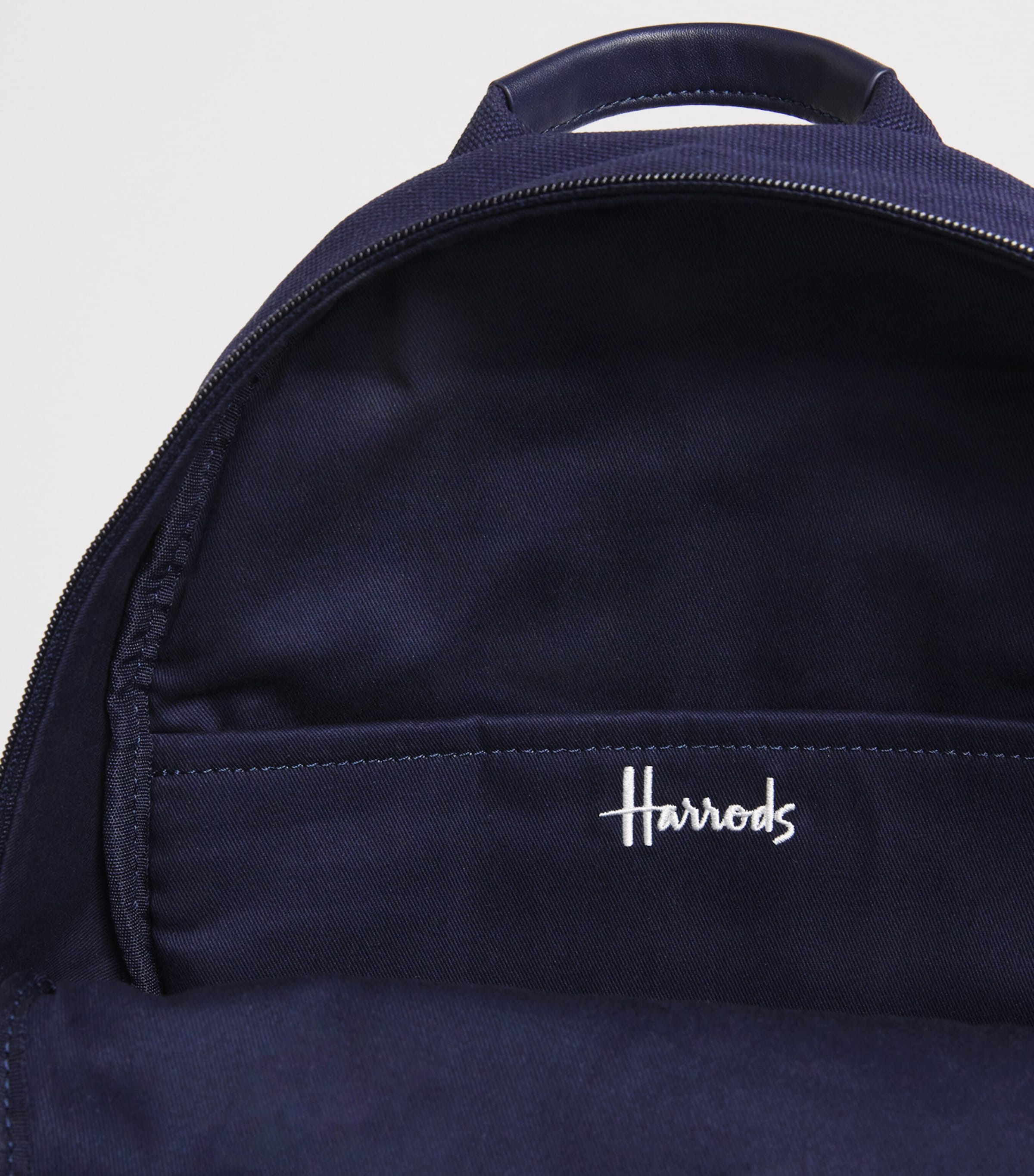 Cotton Embroidered Emblem Backpack NAVY Image 3