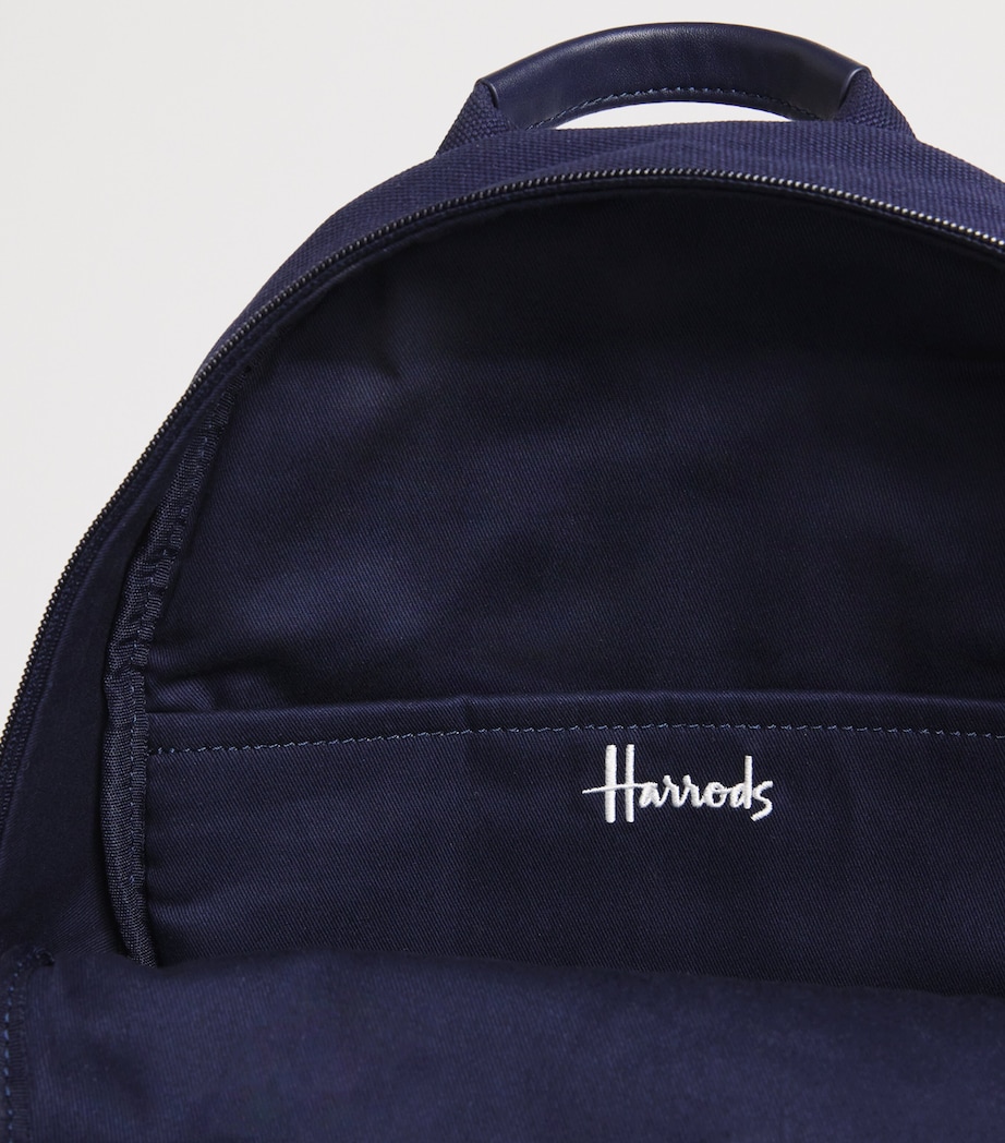 Cotton Embroidered Emblem Backpack NAVY Image 3