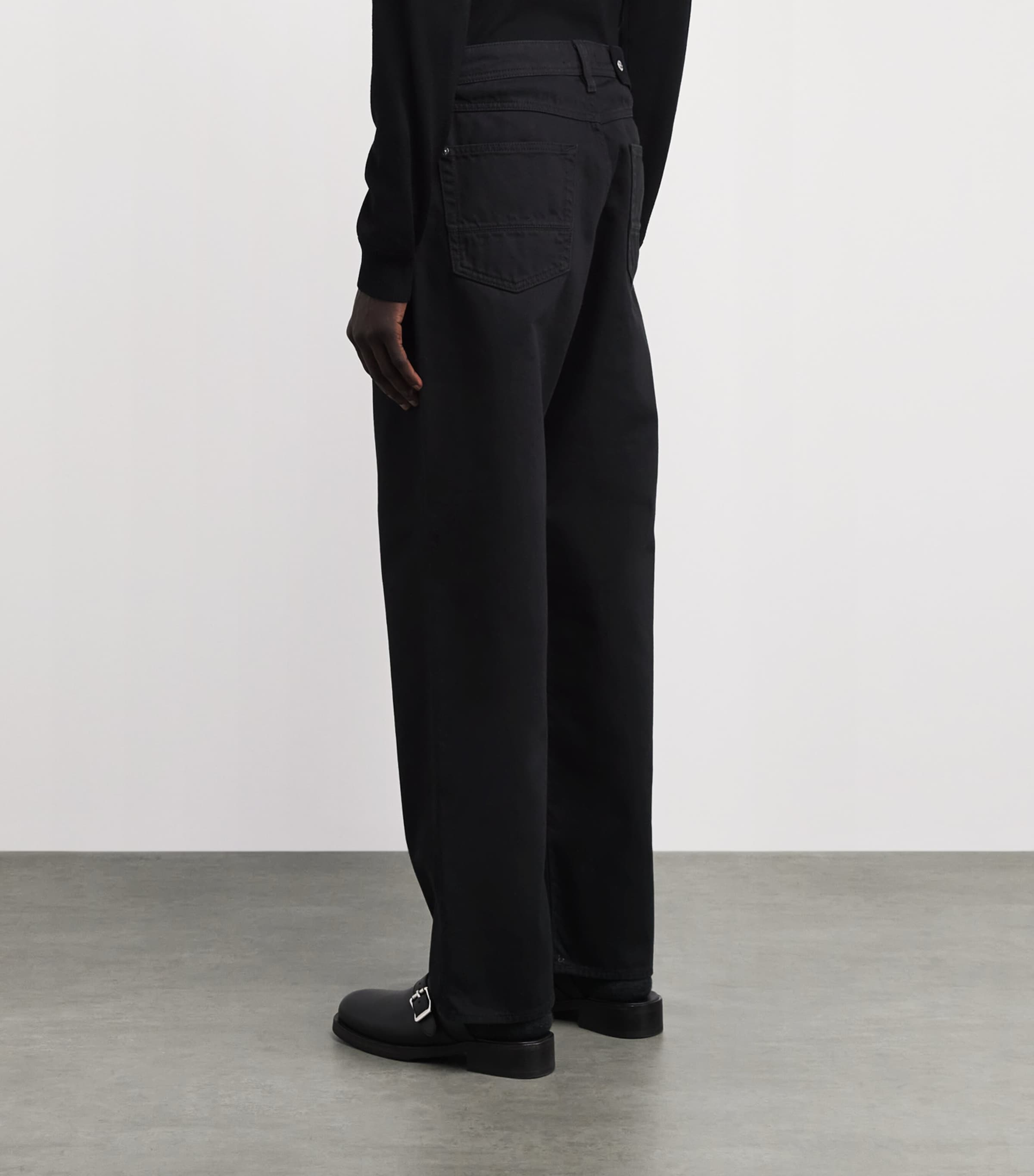 Stone Island Mens Light Bull Loose-Fit Jeans Image 5