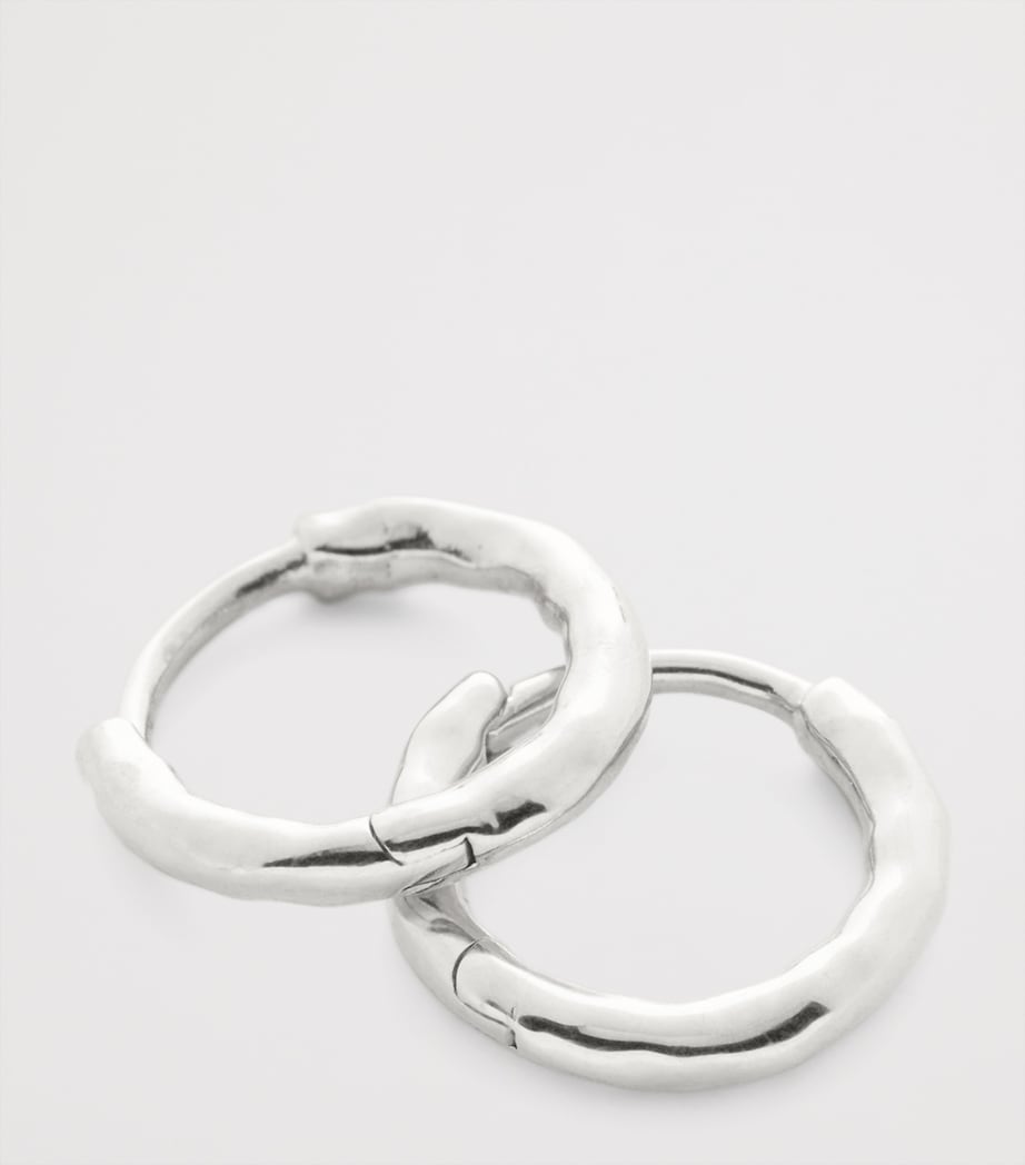 Mini Sterling Silver Siren Muse Huggie Earrings STERLING SILVER Image 3