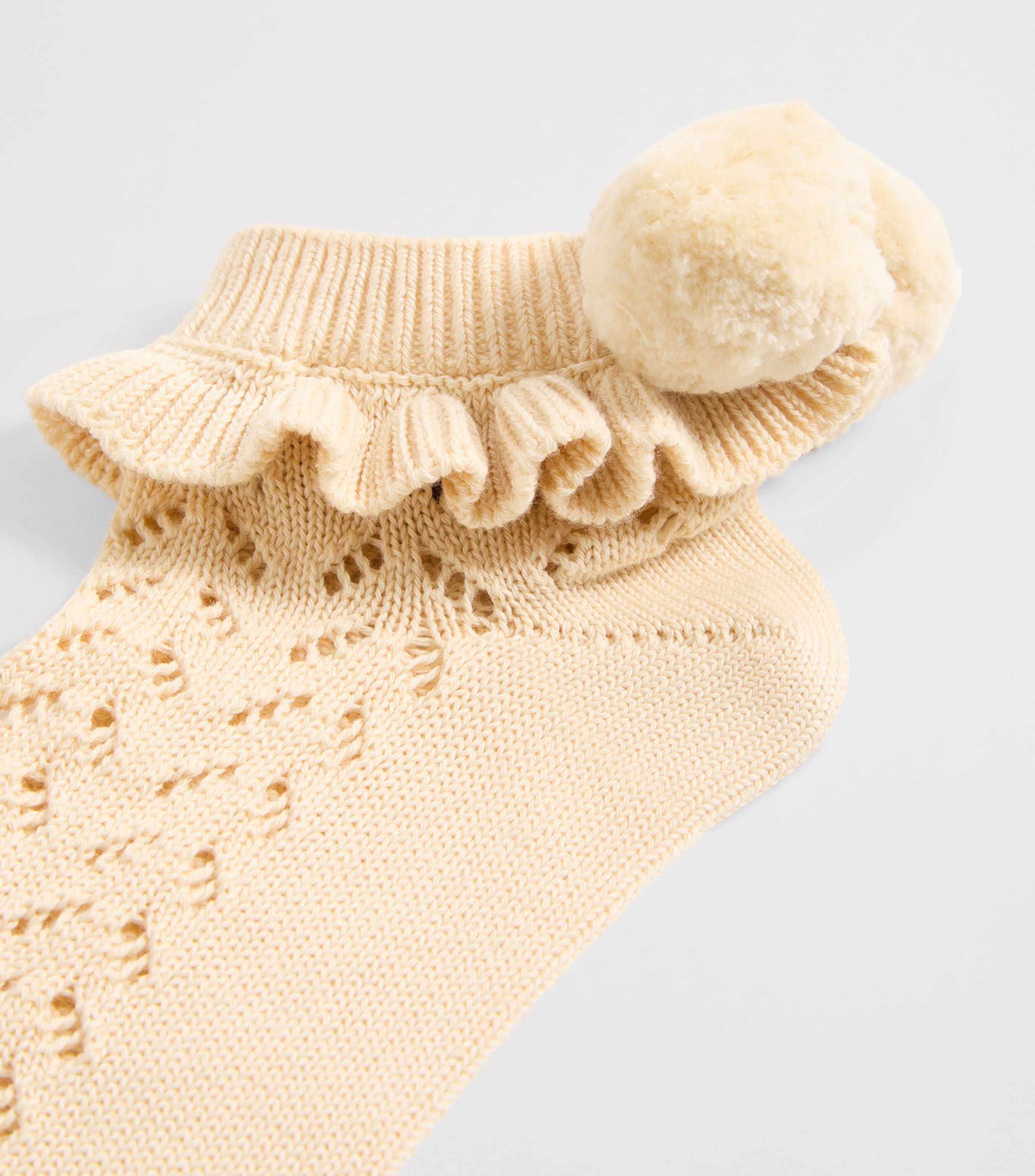 Cotton-Blend Pom-Pom Socks ET5 Image 2